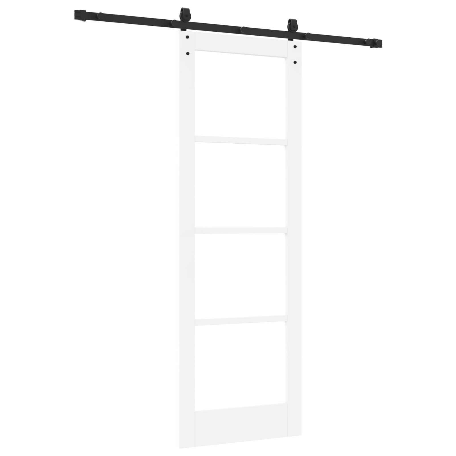 vidaXL Ușă glisantă Manual Alb 73.5 x 211 cm Lemn și metal vidaXL Ușă glisantă Manual Alb 73.5 x 211 cm Lemn și metal
