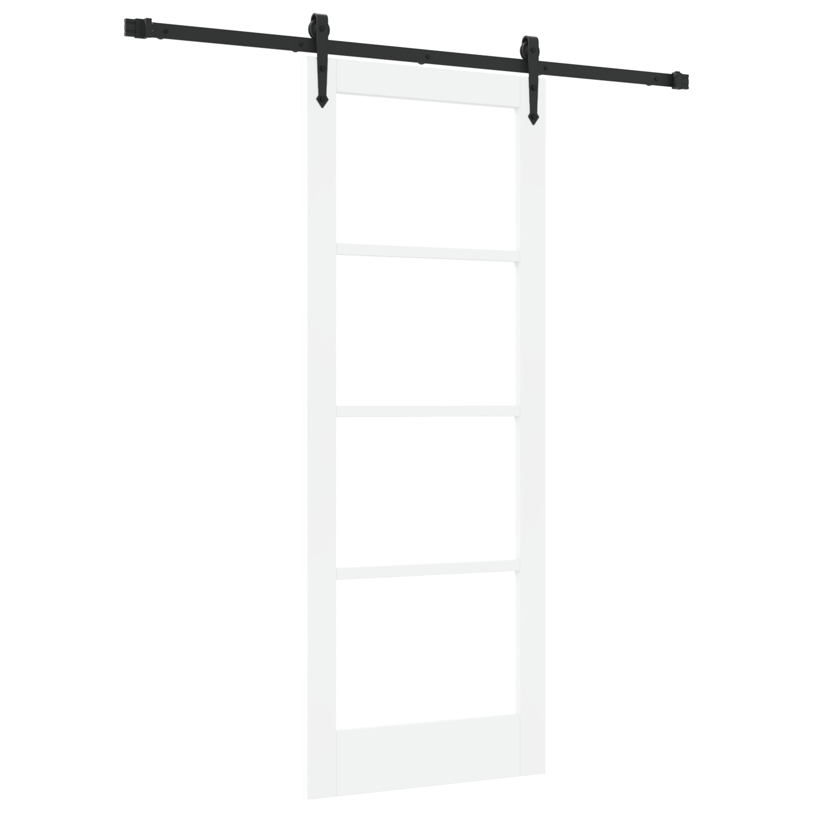 vidaXL Ușă glisantă Manual Alb 78 x 202 cm Lemn și metal vidaXL Ușă glisantă Manual Alb 78 x 202 cm Lemn și metal