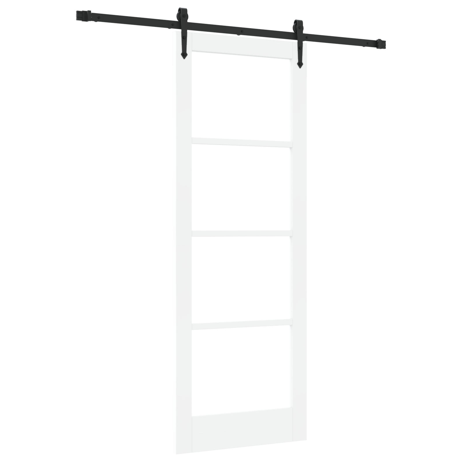 vidaXL Ușă glisantă Manual Alb 78 x 211 cm Lemn și metal