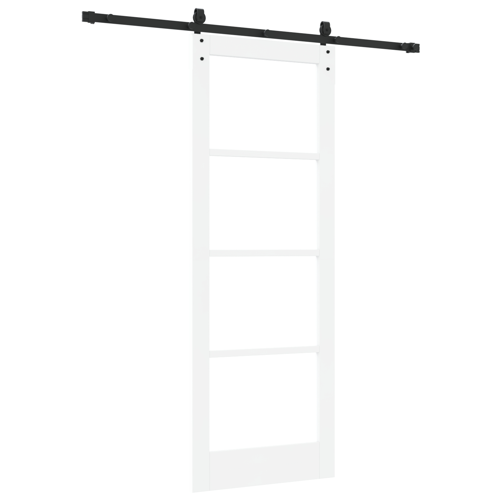 vidaXL Ușă glisantă Manual Alb 78 x 211 cm Lemn și metal