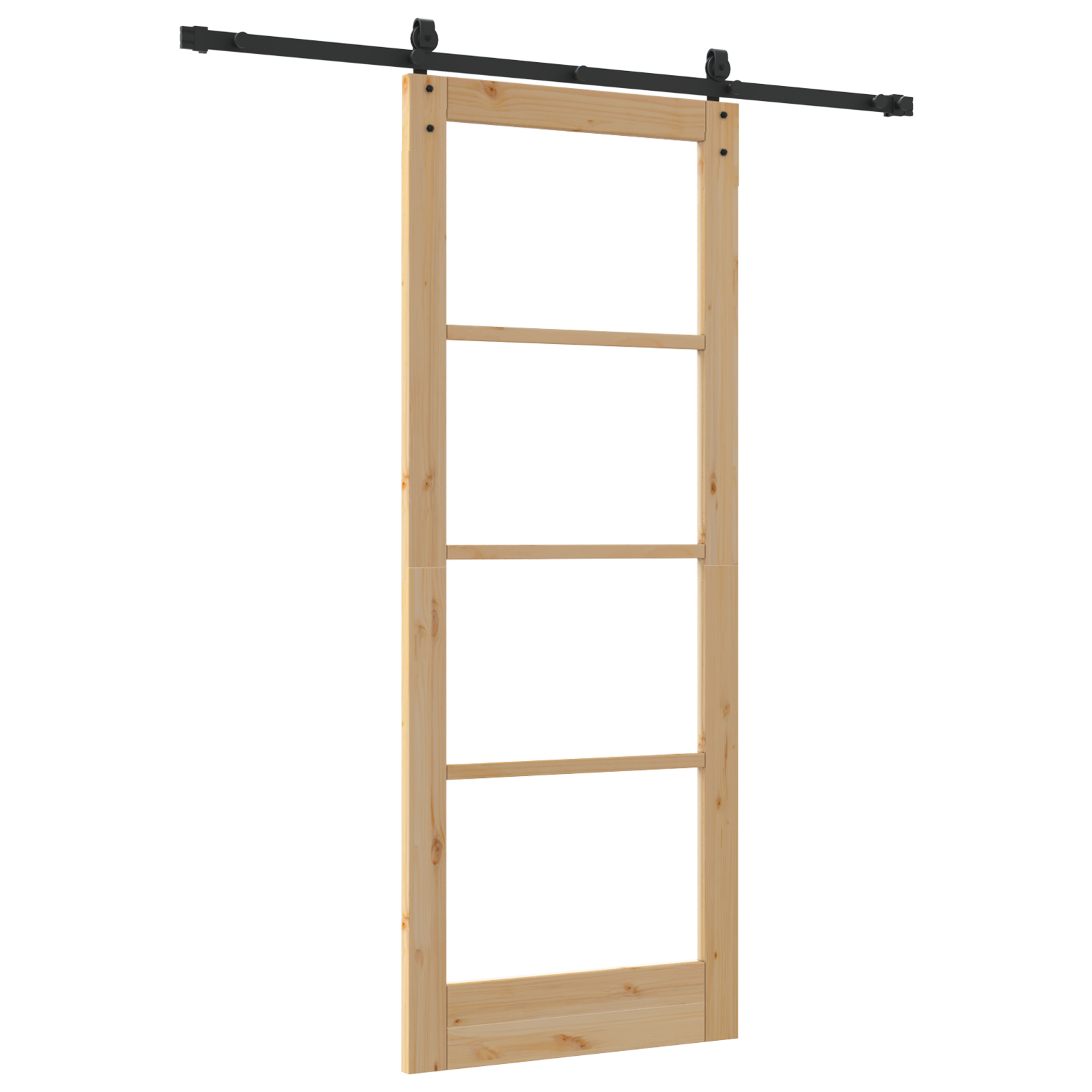 vidaXL Ușă glisantă Manual Maro 83 x 211 cm Lemn și metal vidaXL Ușă glisantă Manual Maro 83 x 211 cm Lemn și metal