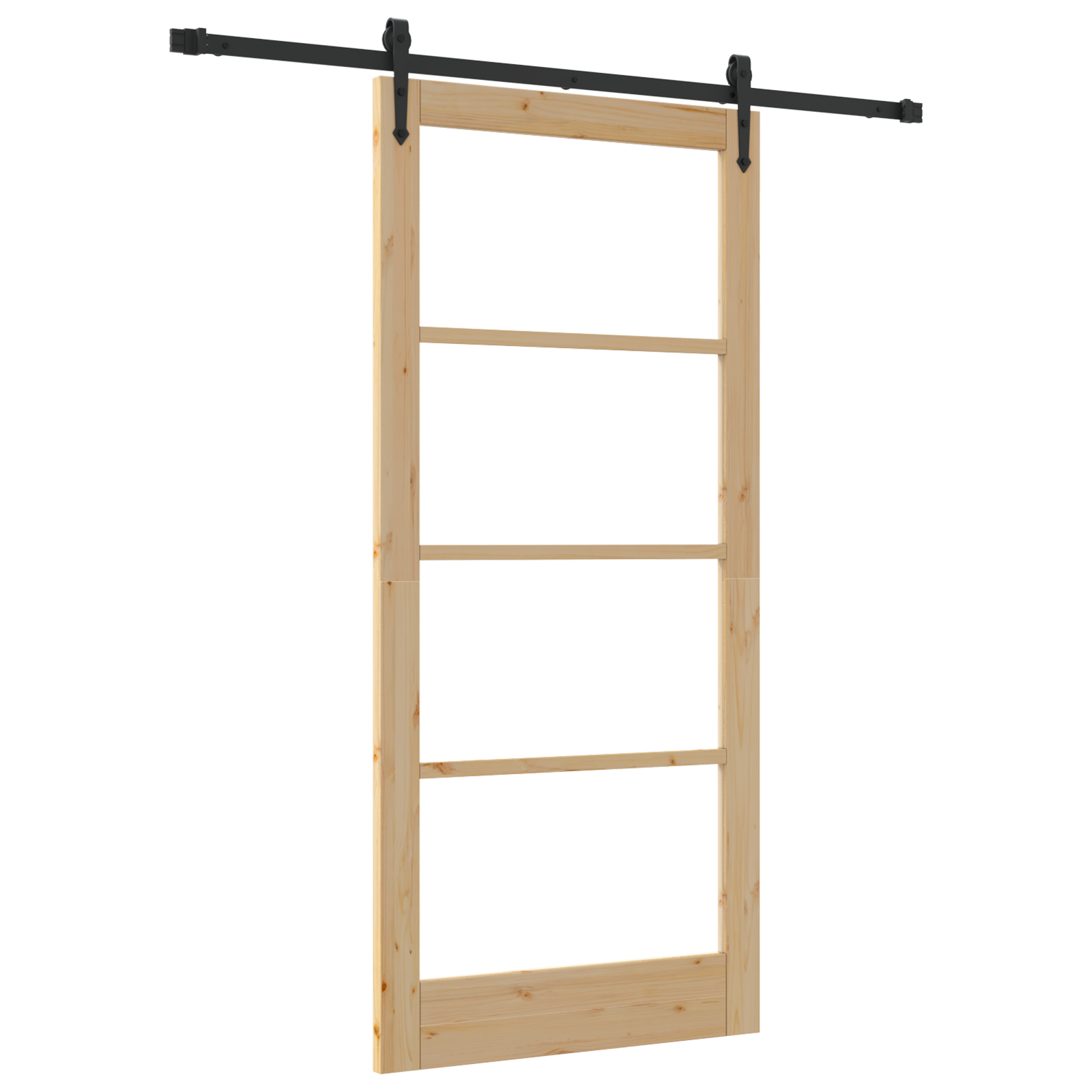 vidaXL Ușă glisantă Manual Maro 93 x 202 cm Lemn și metal