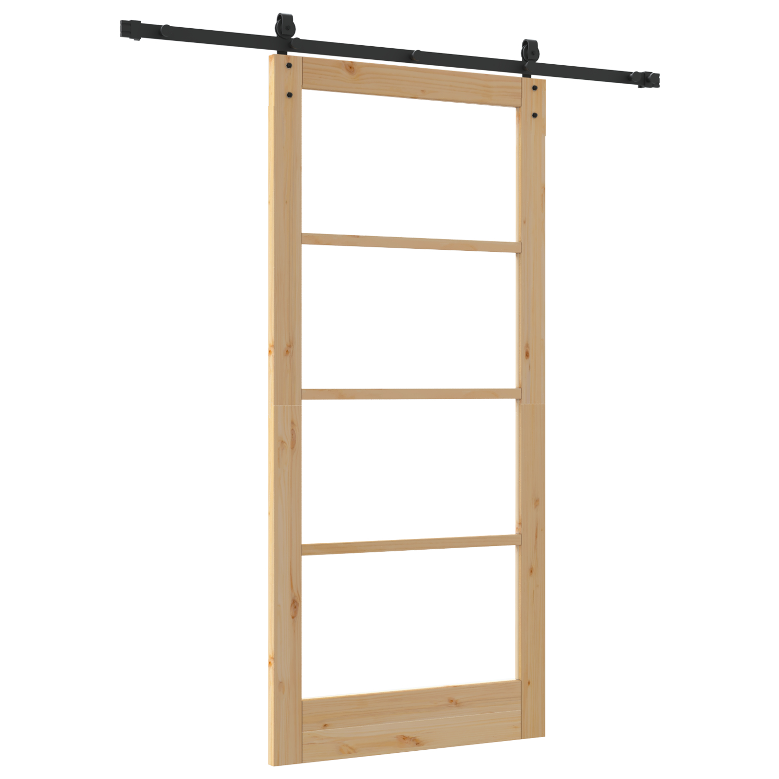 vidaXL Ușă glisantă Manual Maro 93 x 202 cm Lemn și metal