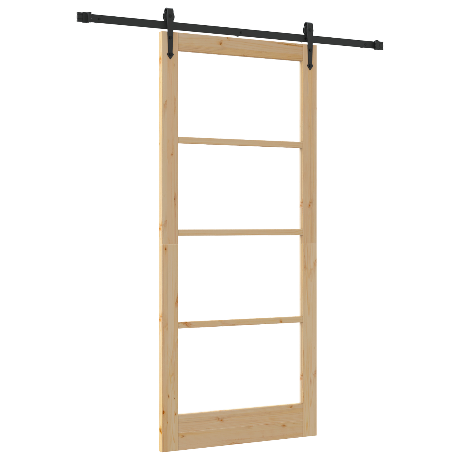 vidaXL Ușă glisantă Manual Maro 93 x 211 cm Lemn și metal