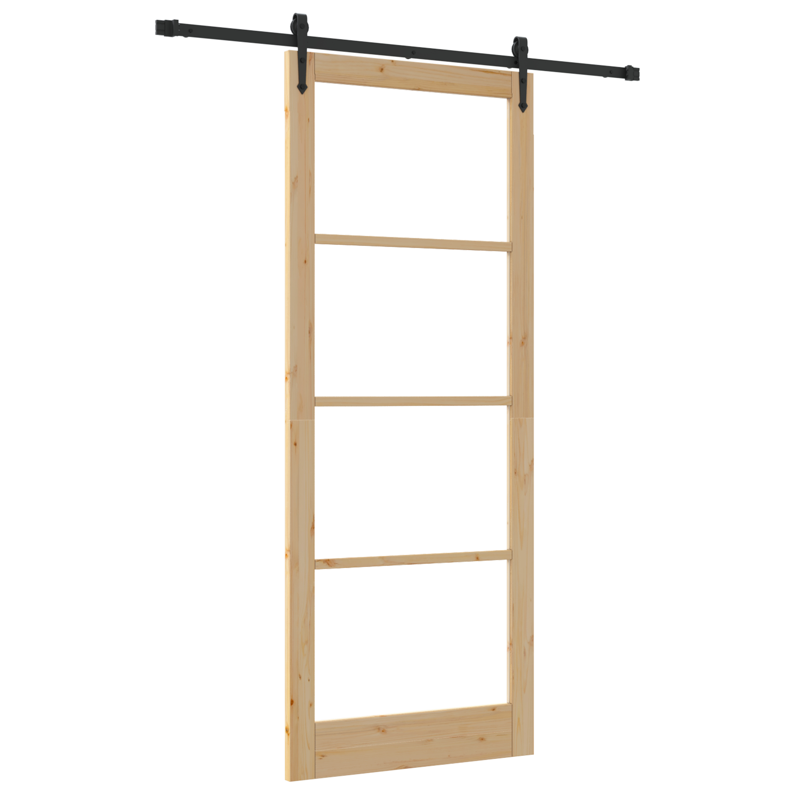 vidaXL Ușă glisantă Manual Maro 93 x 232 cm Lemn și metal