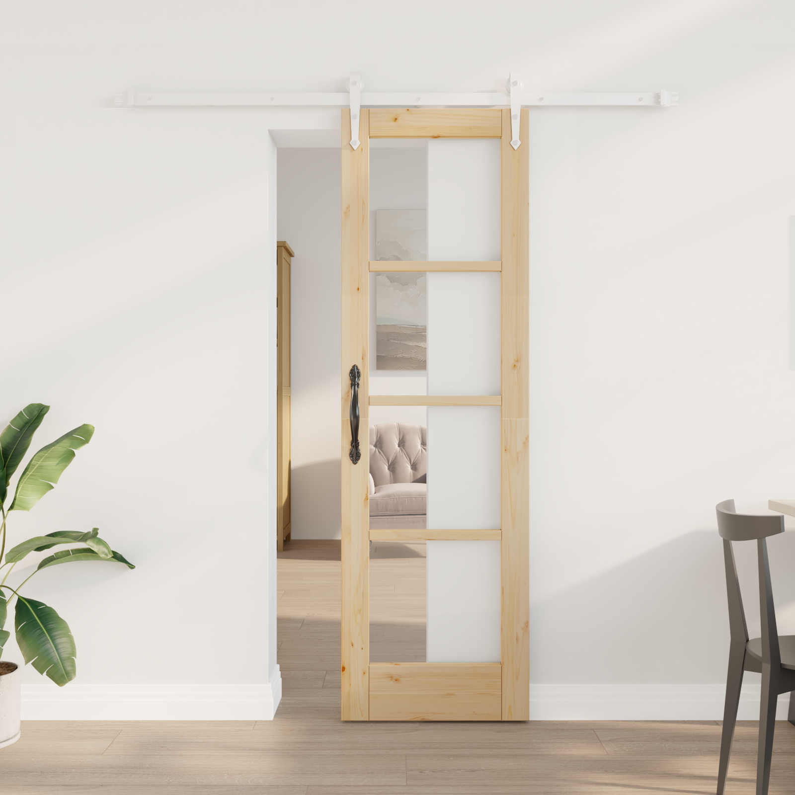 vidaXL Ușă glisantă Manual Maro 61 x 198.5 cm Lemn și metal vidaXL Ușă glisantă Manual Maro 61 x 198.5 cm Lemn și metal
