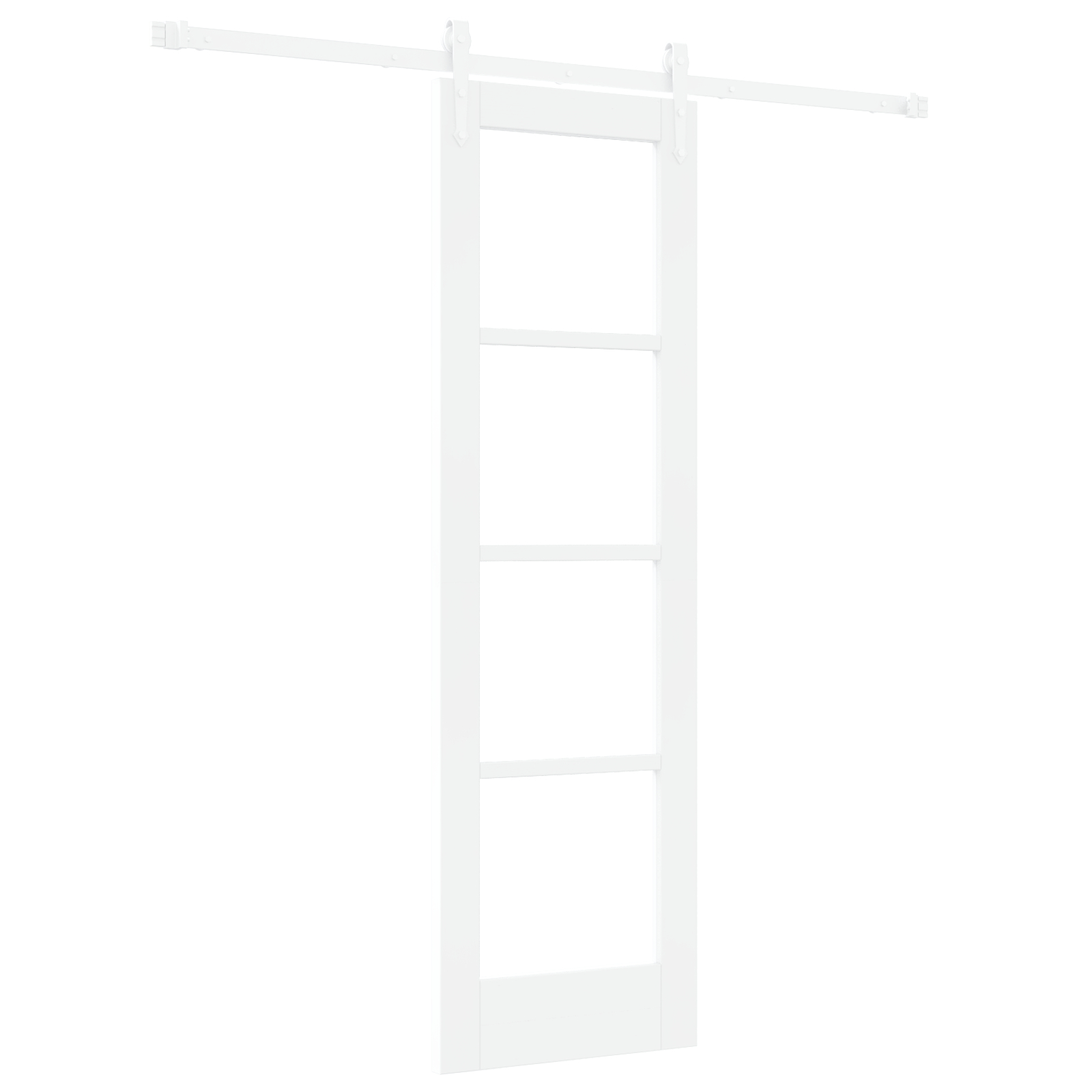 vidaXL Ușă glisantă Manual Alb 61 x 198.5 cm Lemn și metal