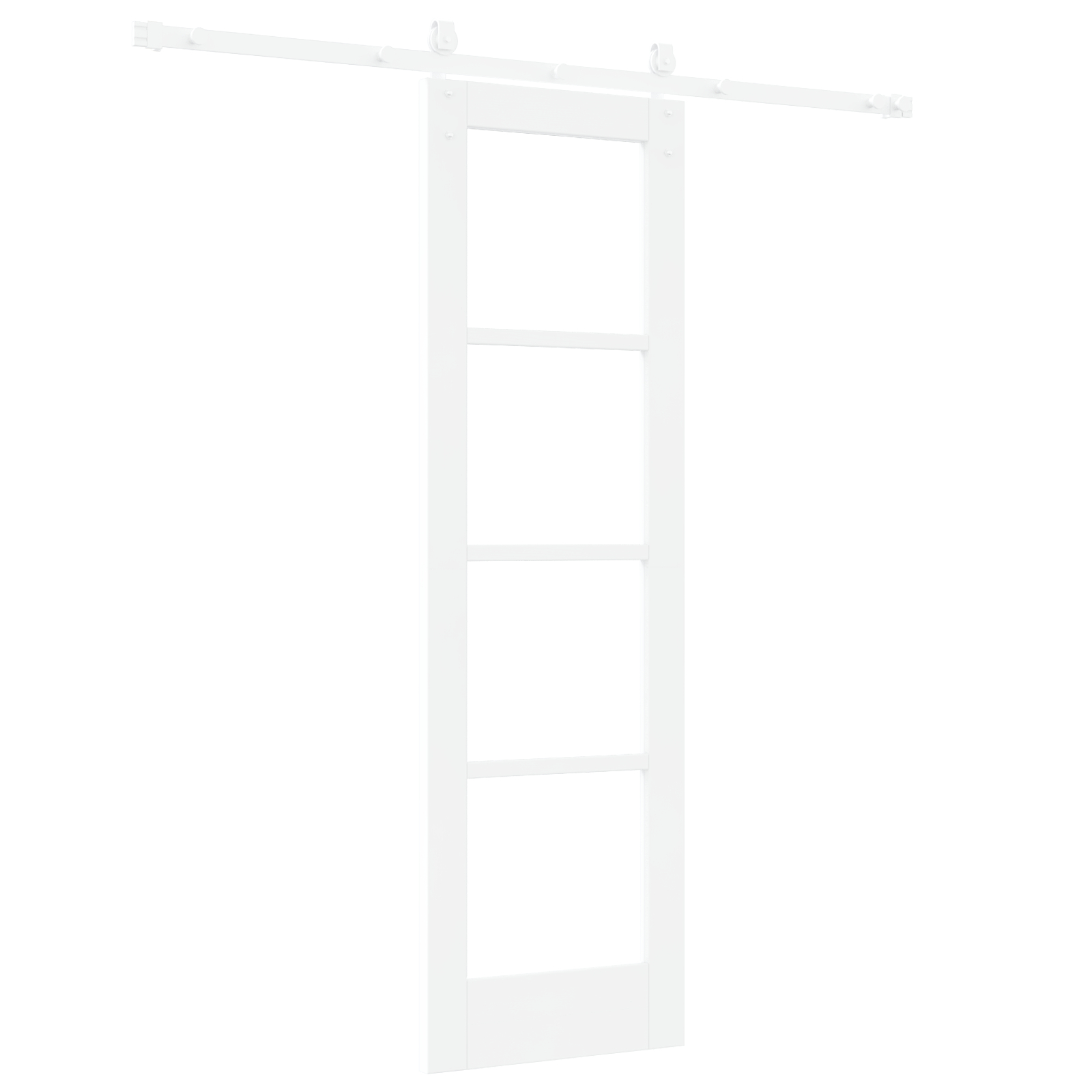 vidaXL Ușă glisantă Manual Alb 61 x 198.5 cm Lemn și metal