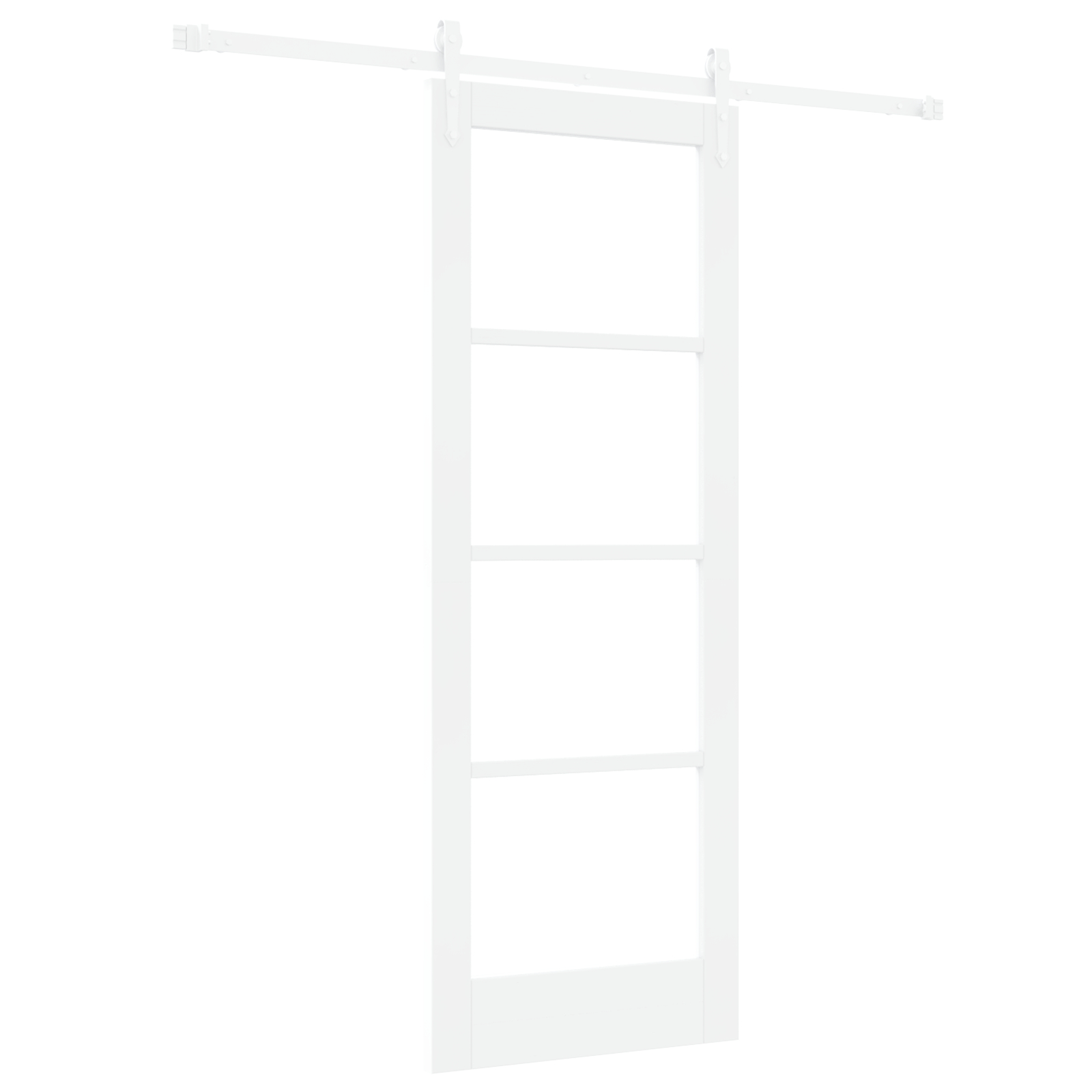 vidaXL Ușă glisantă Manual Alb 73.5 x 198.5 cm Lemn și metal vidaXL Ușă glisantă Manual Alb 73.5 x 198.5 cm Lemn și metal