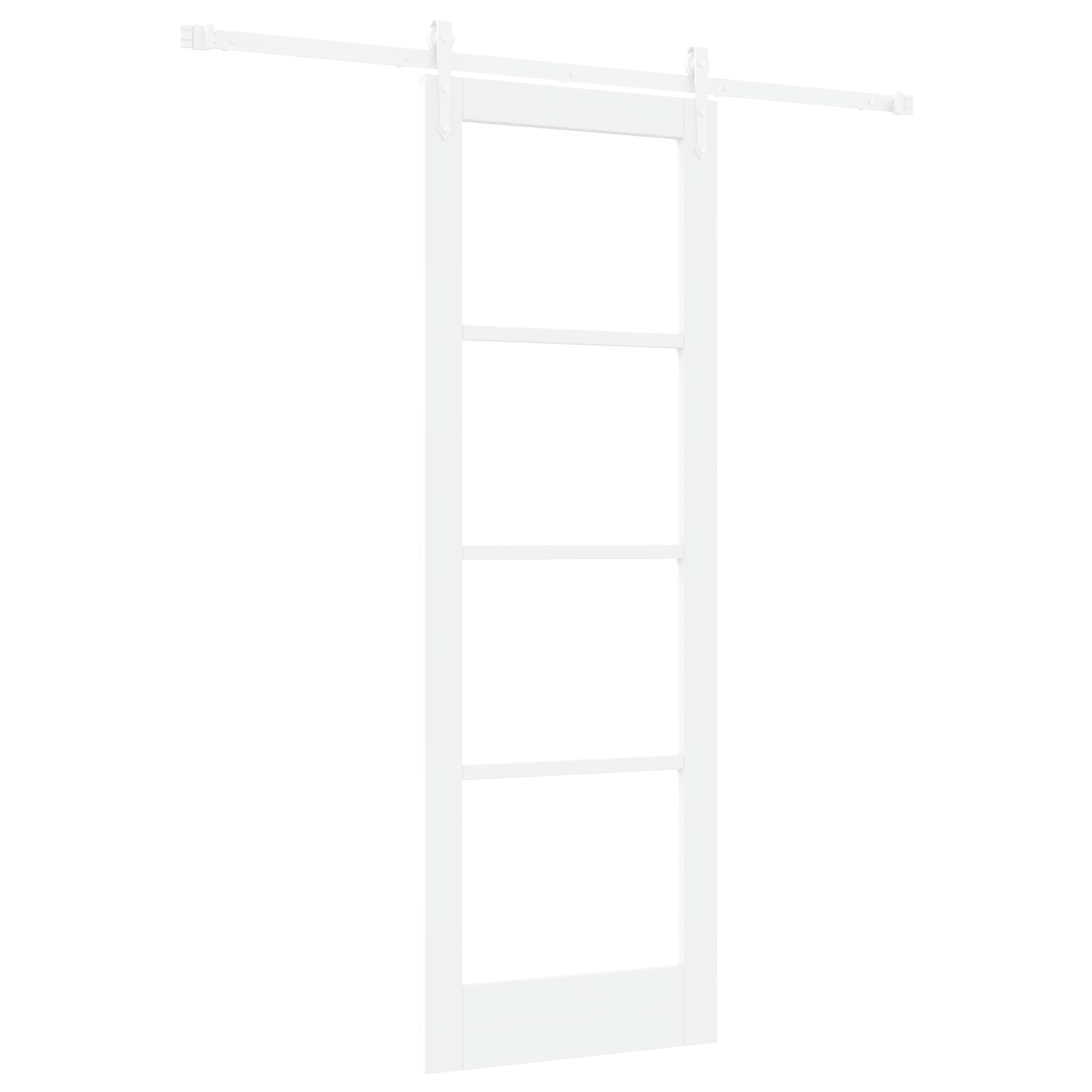 vidaXL Ușă glisantă Manual Alb 73.5 x 211 cm Lemn și metal vidaXL Ușă glisantă Manual Alb 73.5 x 211 cm Lemn și metal