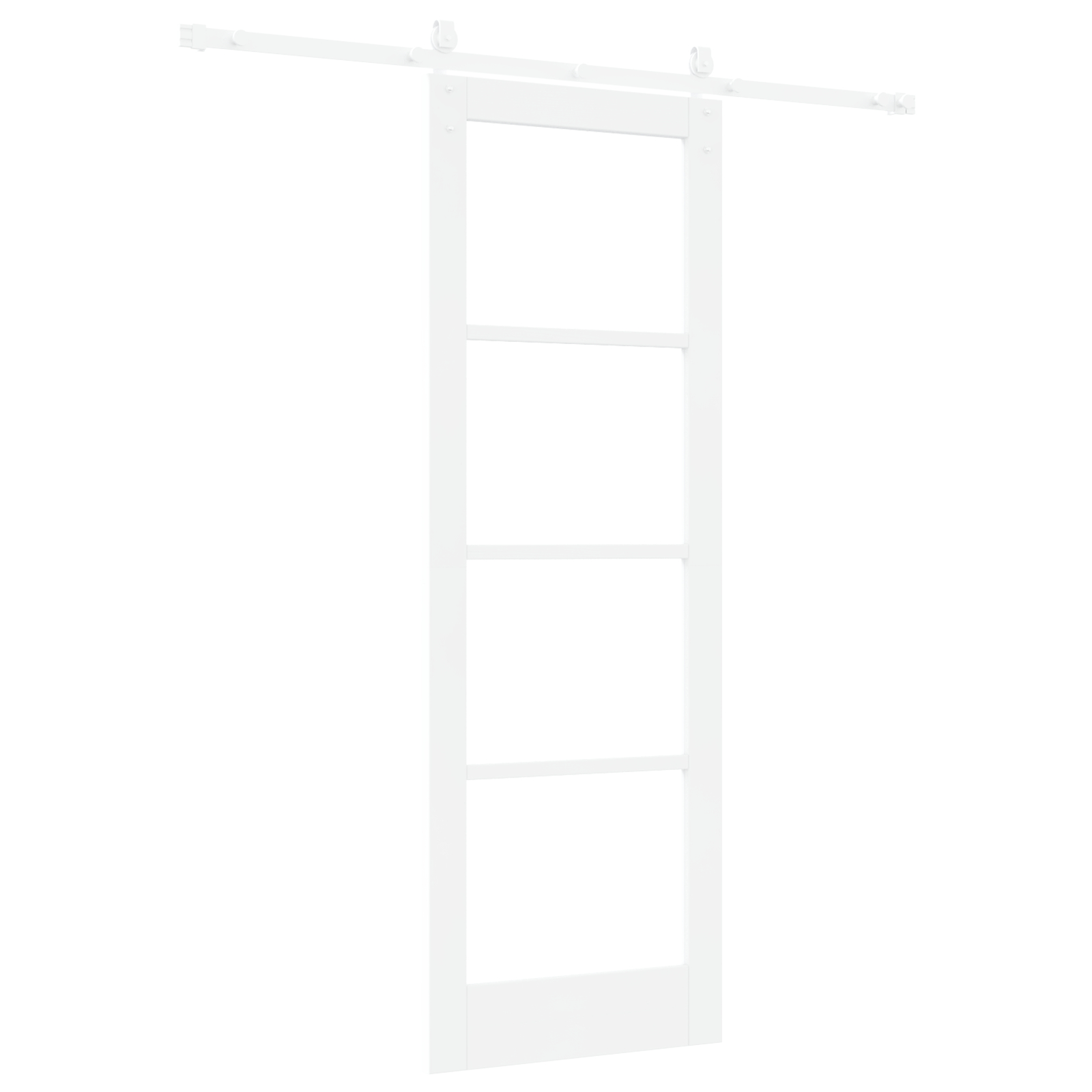 vidaXL Ușă glisantă Manual Alb 73.5 x 211 cm Lemn și metal vidaXL Ușă glisantă Manual Alb 73.5 x 211 cm Lemn și metal