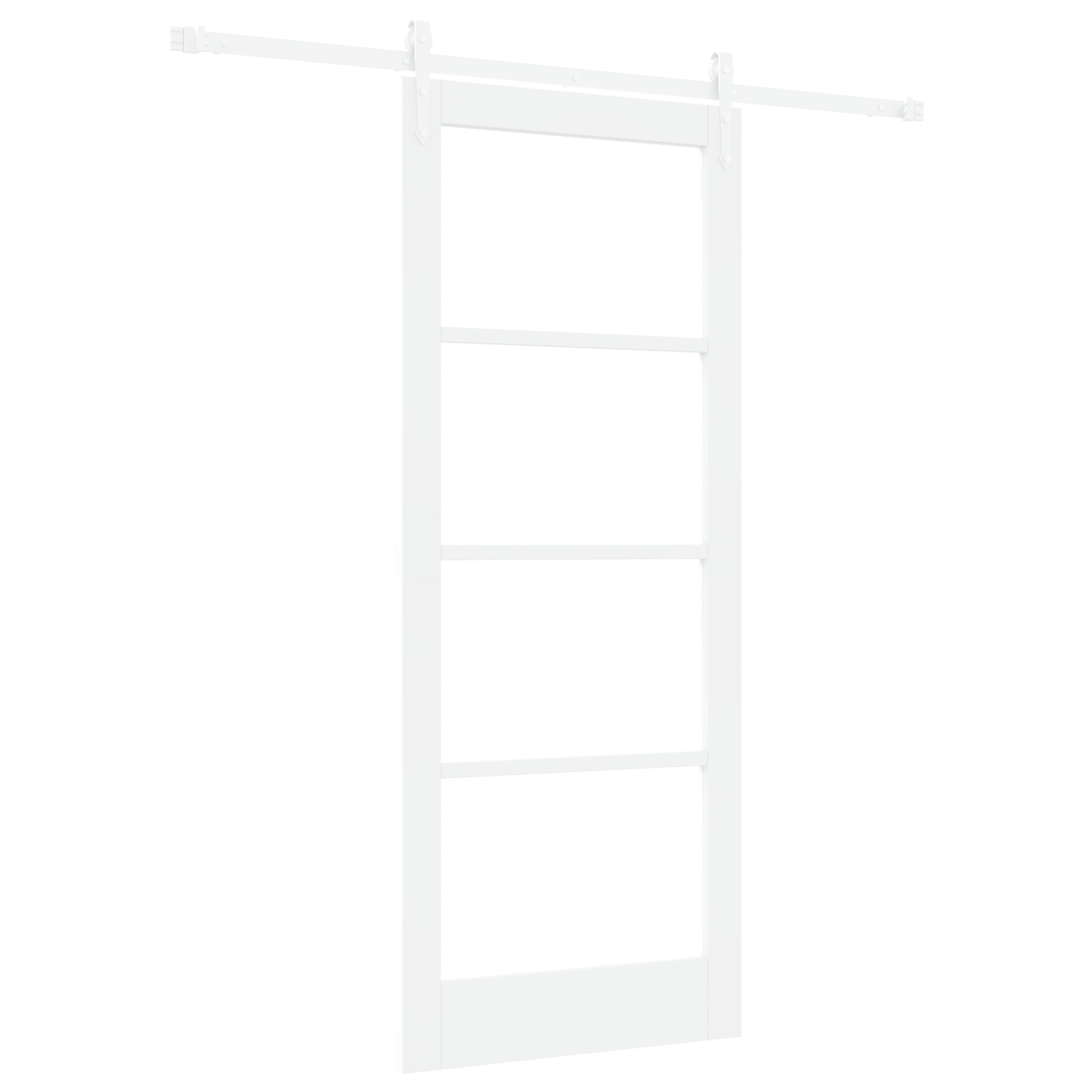 vidaXL Ușă glisantă Manual Alb 83 x 202 cm Lemn și metal