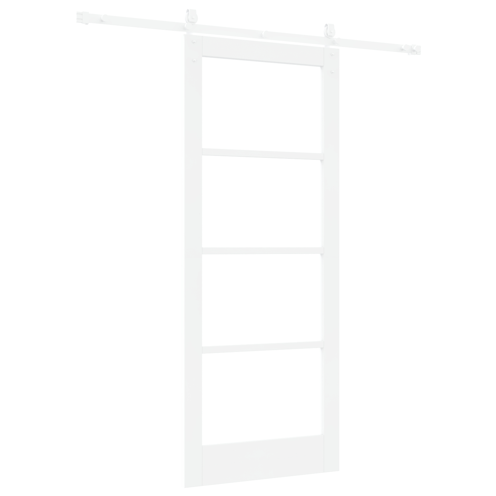 vidaXL Ușă glisantă Manual Alb 83 x 202 cm Lemn și metal
