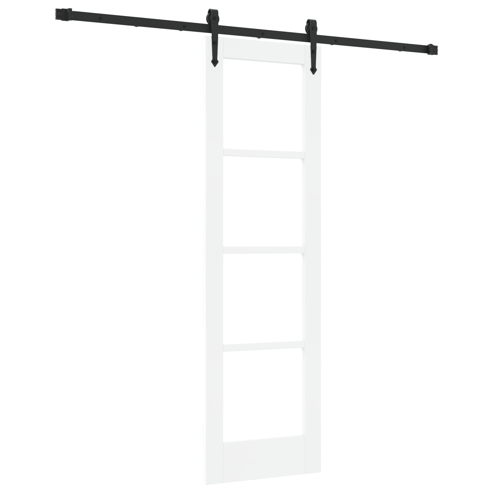 vidaXL Ușă glisantă Manual Alb 61 x 198.5 cm Lemn și metal