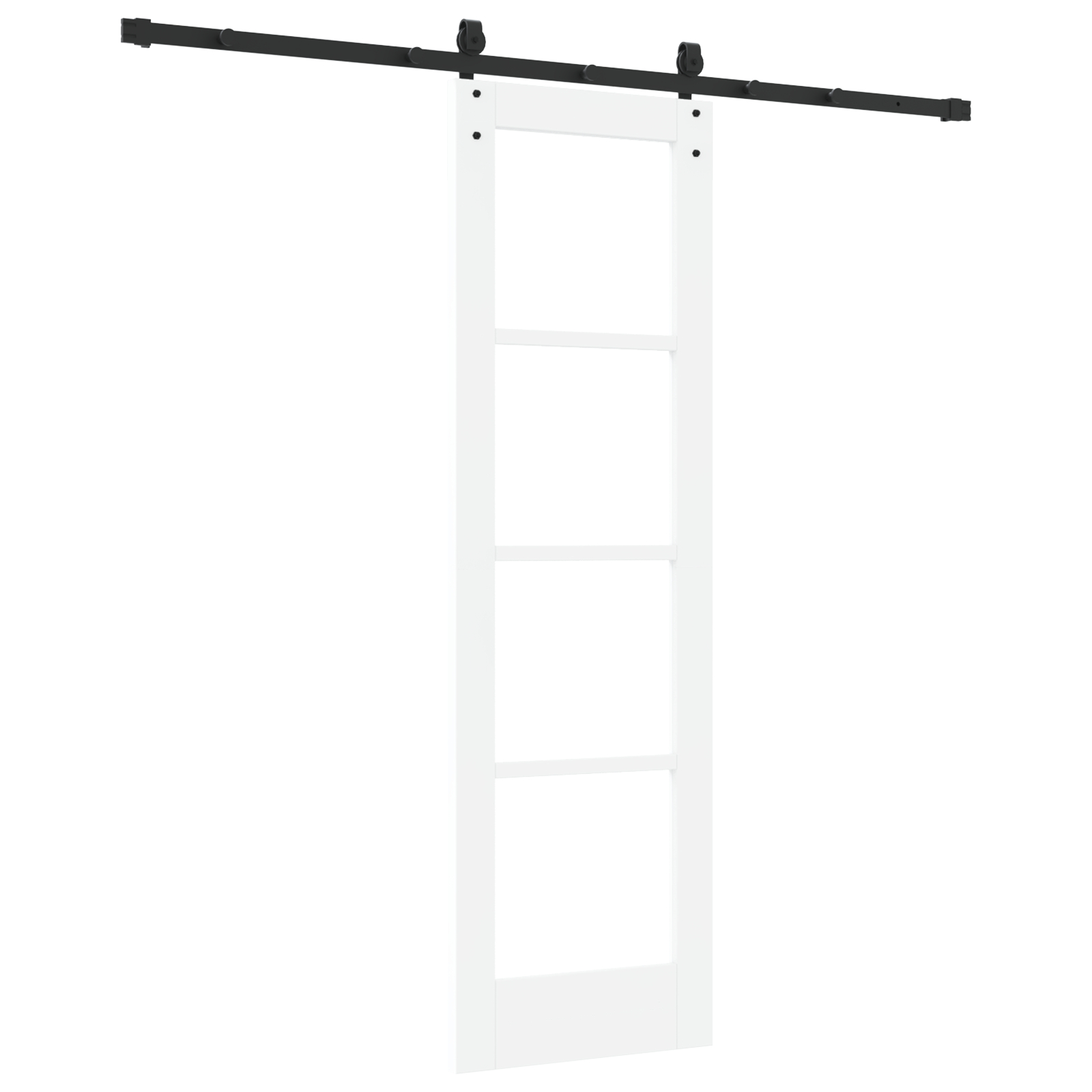 vidaXL Ușă glisantă Manual Alb 61 x 198.5 cm Lemn și metal