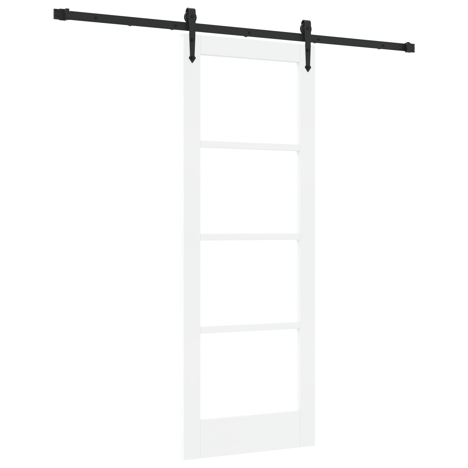 vidaXL Ușă glisantă Manual Alb 73.5 x 198.5 cm Lemn și metal vidaXL Ușă glisantă Manual Alb 73.5 x 198.5 cm Lemn și metal