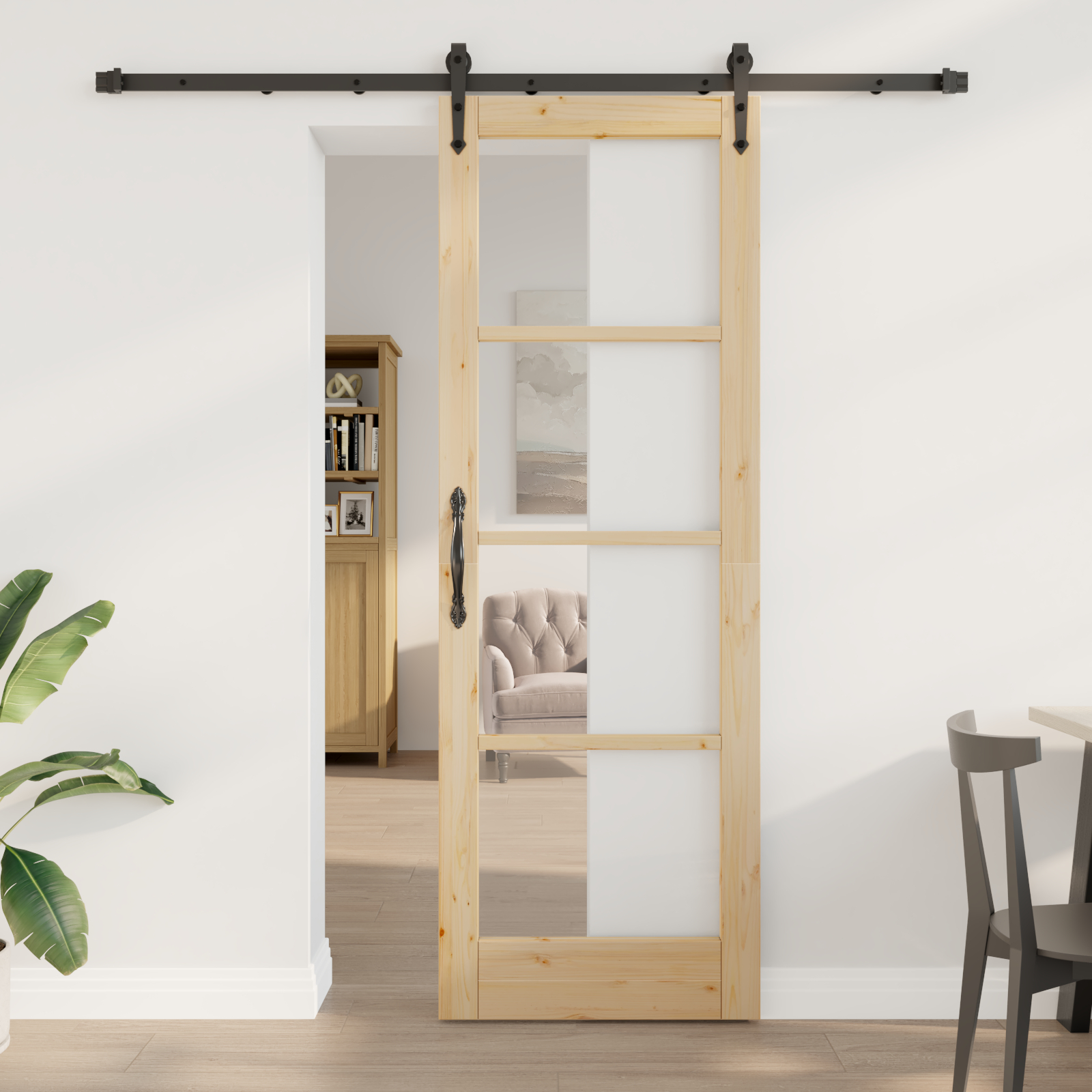Set uși glisante vidaXL cu kit de montaj 73.5x211 cm Lemn solid de pin Set uși glisante vidaXL cu kit de montaj 73.5x211 cm Lemn solid de pin