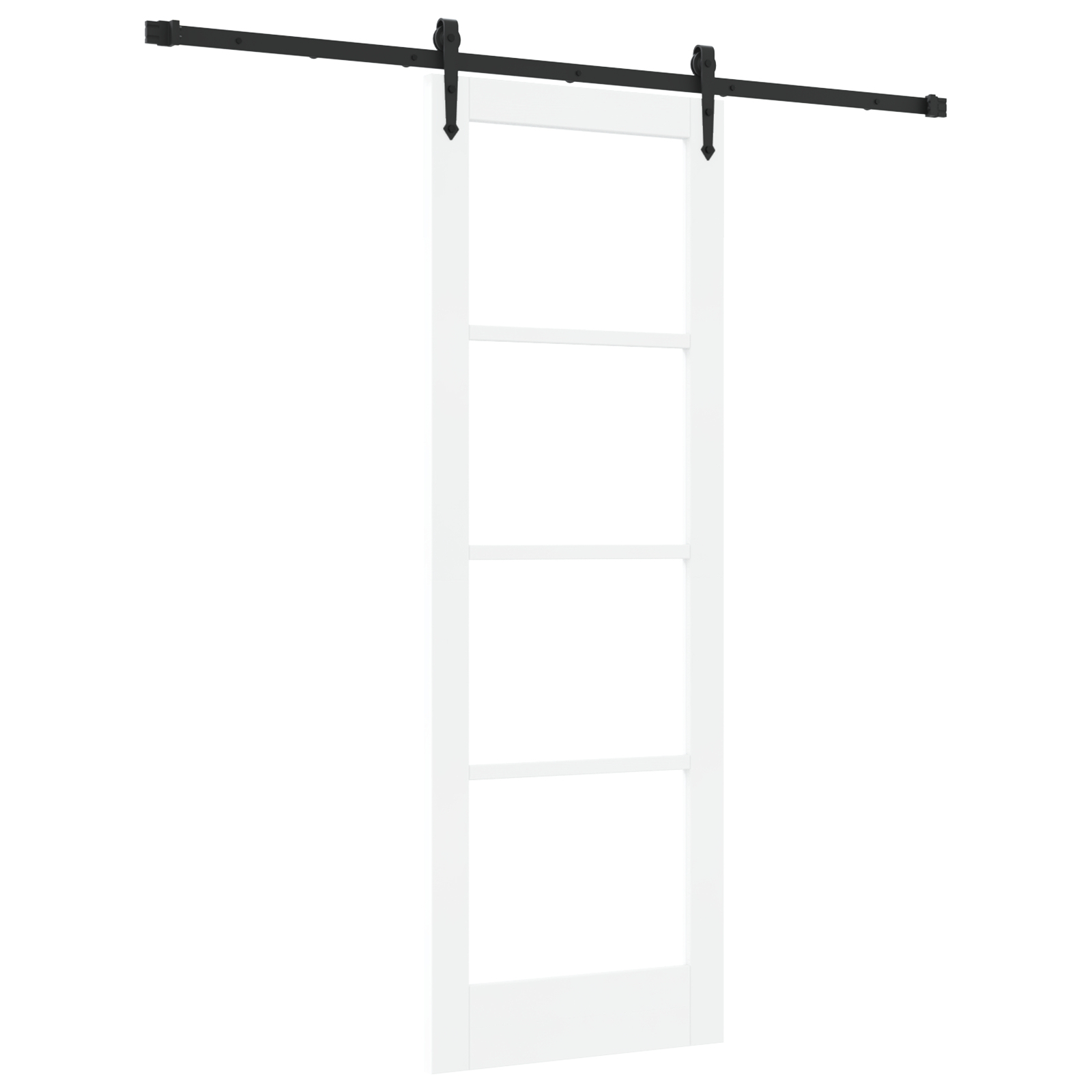 vidaXL Ușă glisantă Manual Alb 73.5 x 211 cm Lemn și metal vidaXL Ușă glisantă Manual Alb 73.5 x 211 cm Lemn și metal
