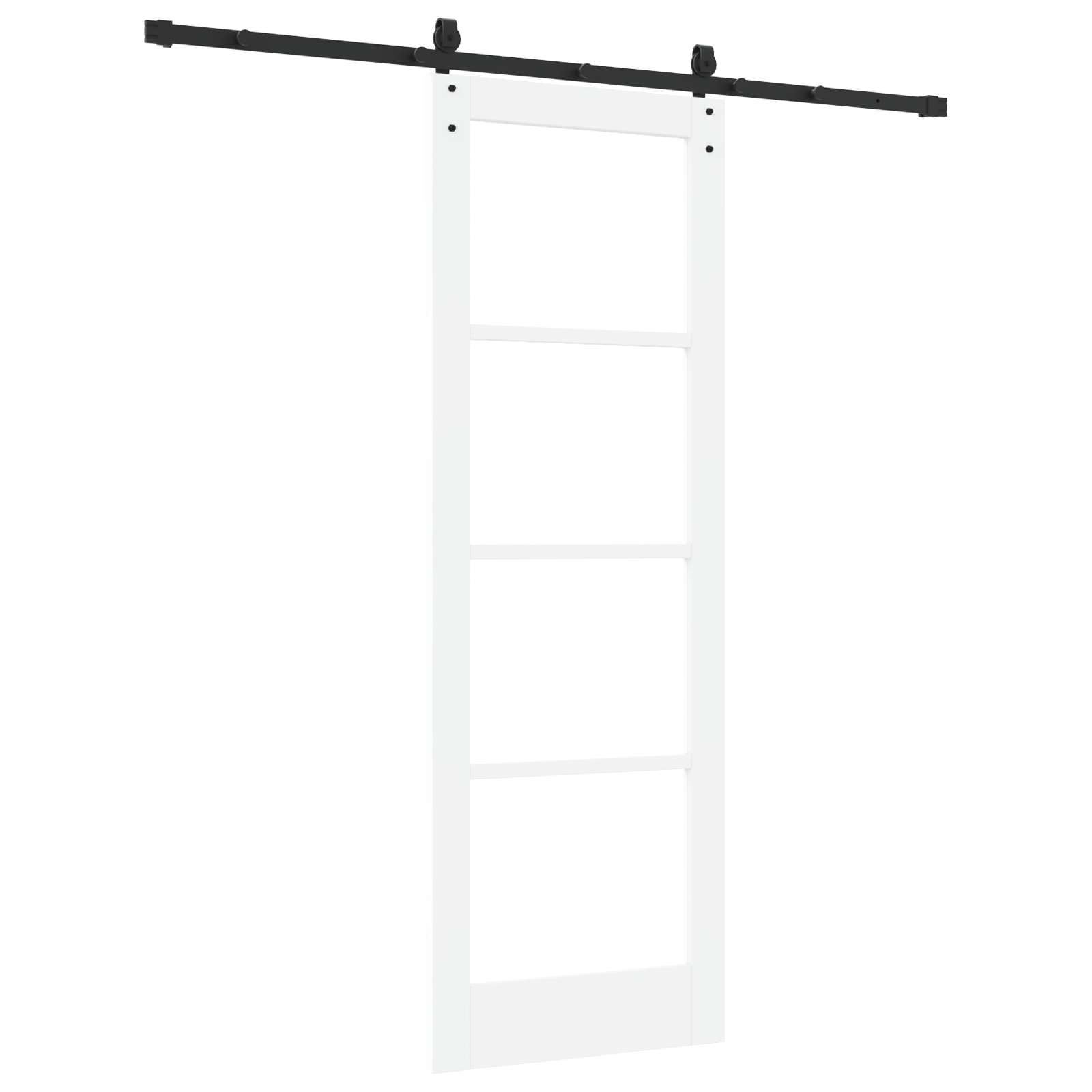 vidaXL Ușă glisantă Manual Alb 73.5 x 211 cm Lemn și metal vidaXL Ușă glisantă Manual Alb 73.5 x 211 cm Lemn și metal