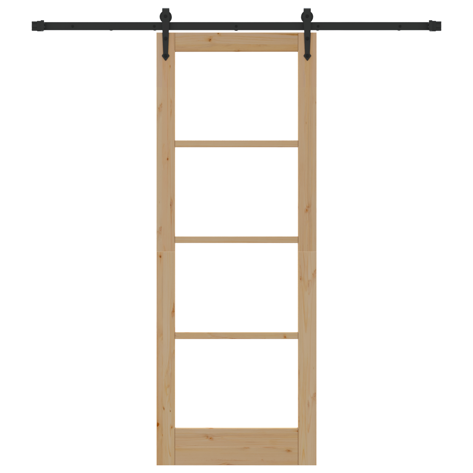Ușa glisantă vidaXL cu set de accesorii 78x211 cm din lemn masiv de pin