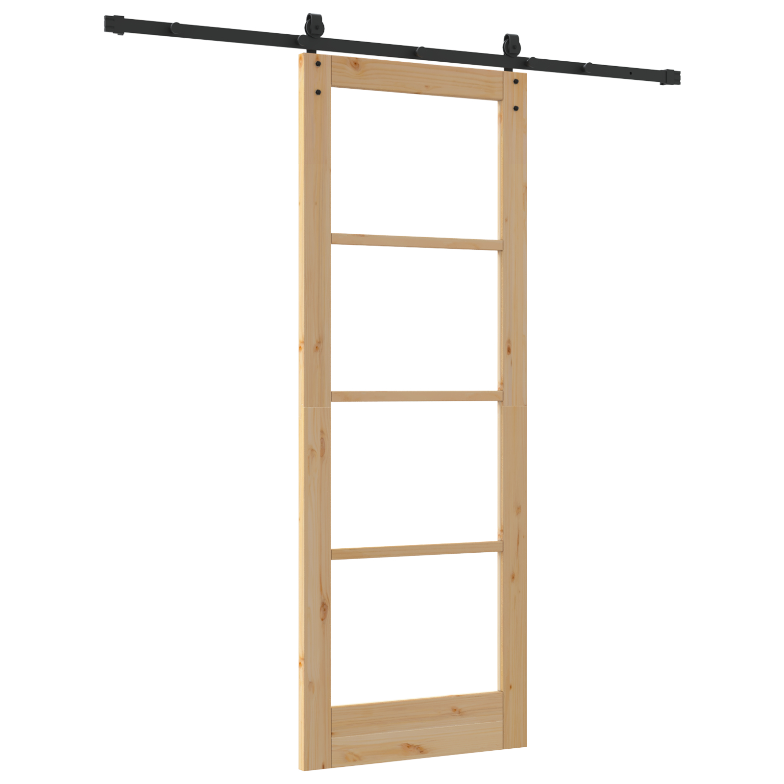 Ușa glisantă vidaXL cu set de accesorii 78x211 cm din lemn masiv de pin