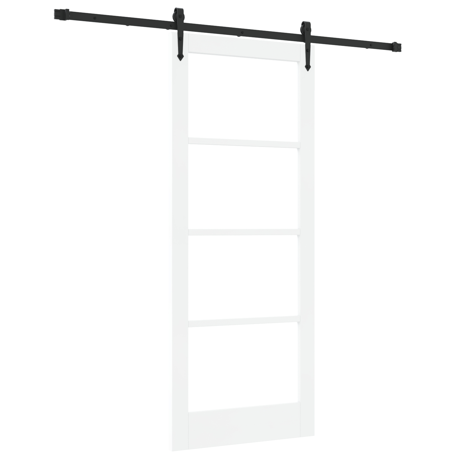 vidaXL Ușă glisantă Manual Alb 83 x 202 cm Lemn și metal