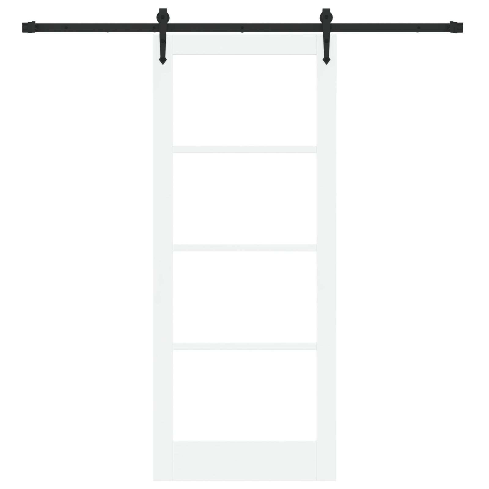 vidaXL Ușă glisantă Manual Alb 83 x 202 cm Lemn și metal