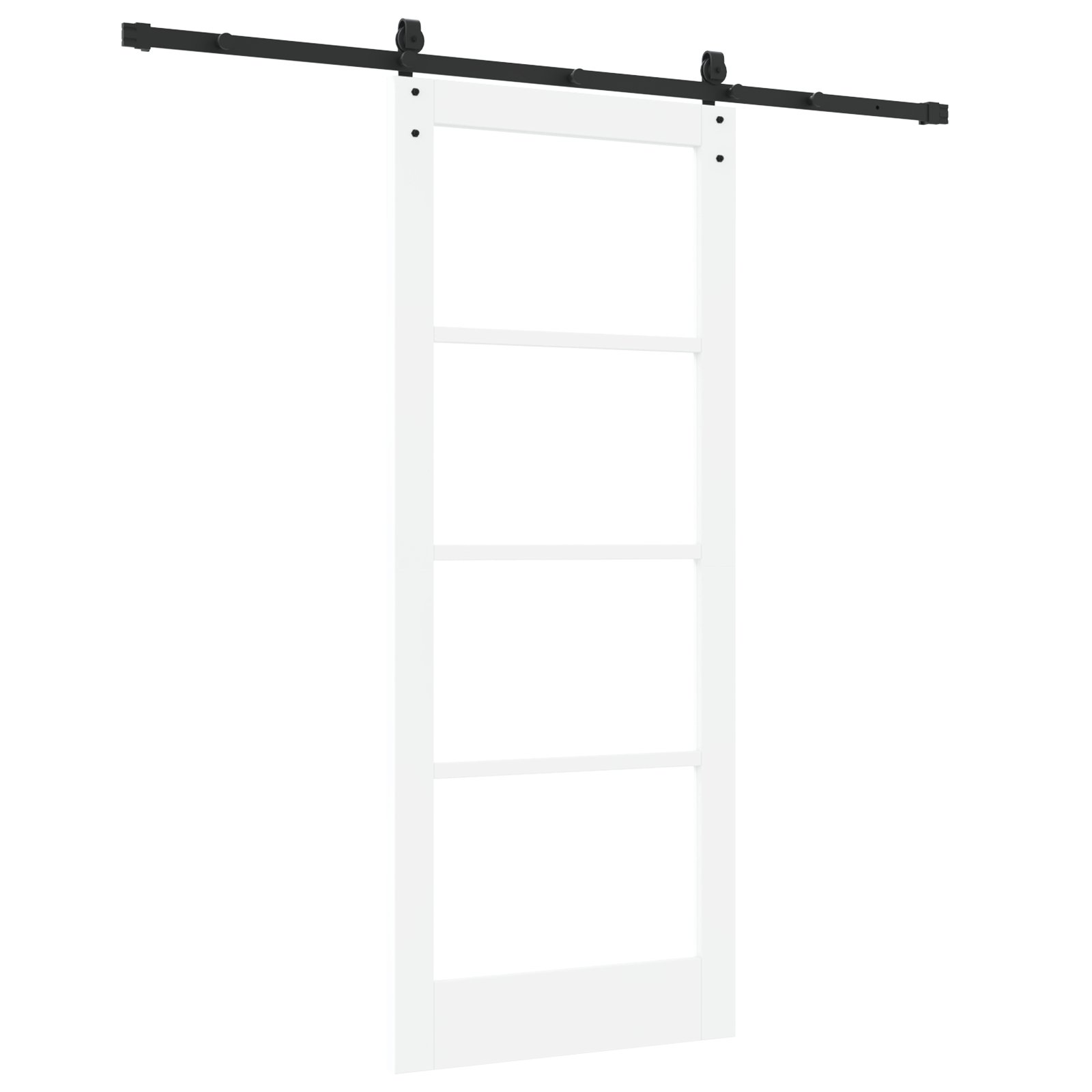 vidaXL Ușă glisantă Manual Alb 83 x 202 cm Lemn și metal