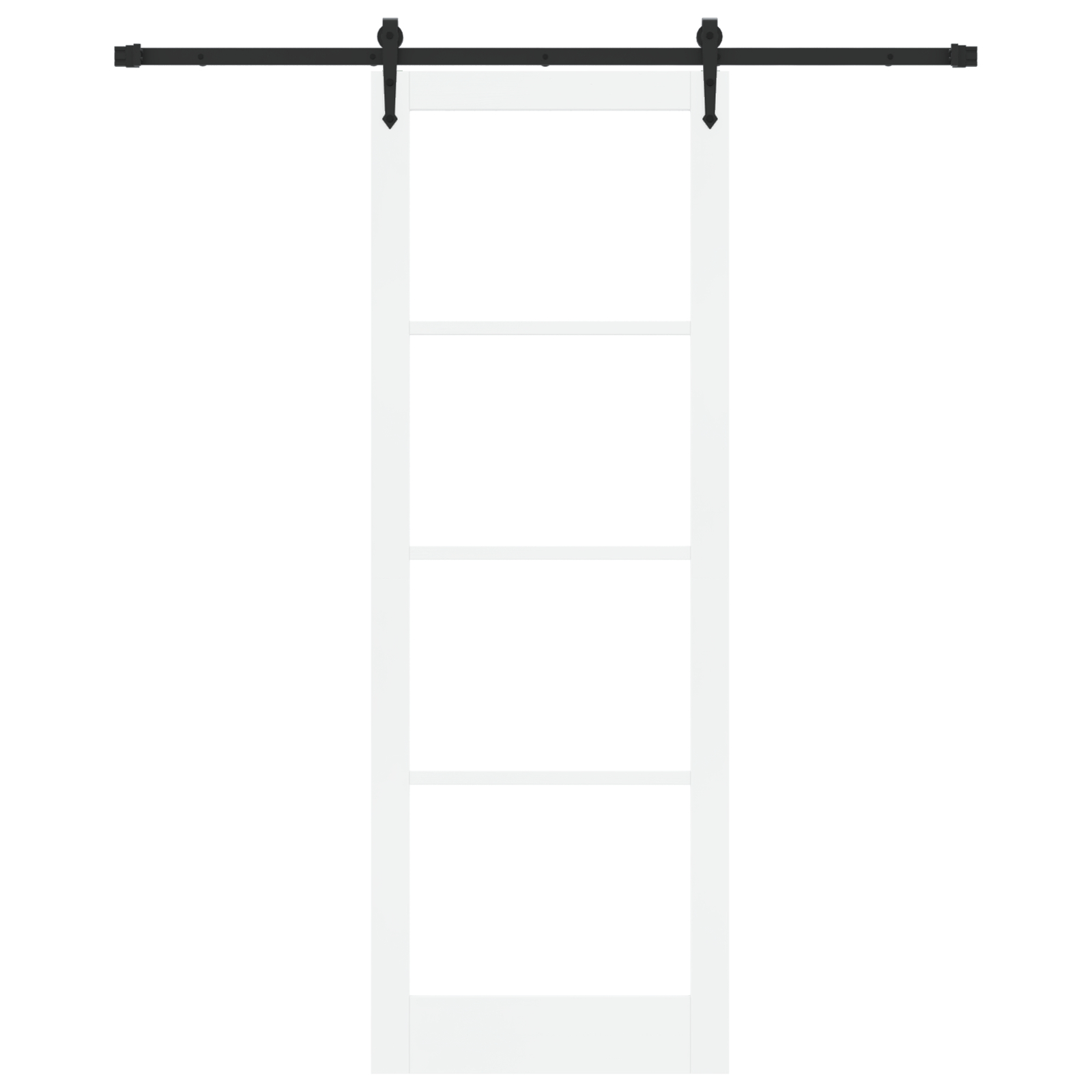 Set Ușă Glisantă vidaXL cu Accesorii Alb 83x232 cm Lemn Solid de Pin Set Ușă Glisantă vidaXL cu Accesorii Alb 83x232 cm Lemn Solid de Pin