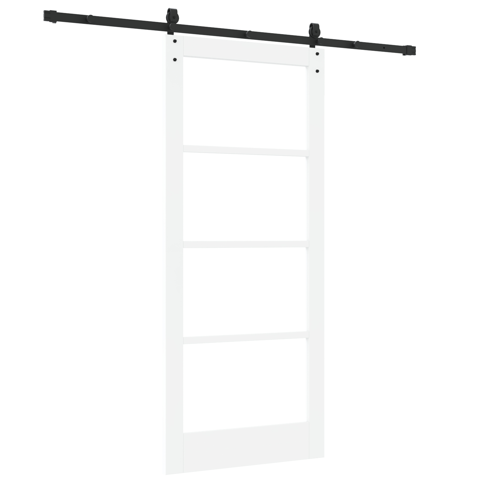 vidaXL Ușă glisantă Manual Alb 86 x 198.5 cm Lemn și metal vidaXL Ușă glisantă Manual Alb 86 x 198.5 cm Lemn și metal