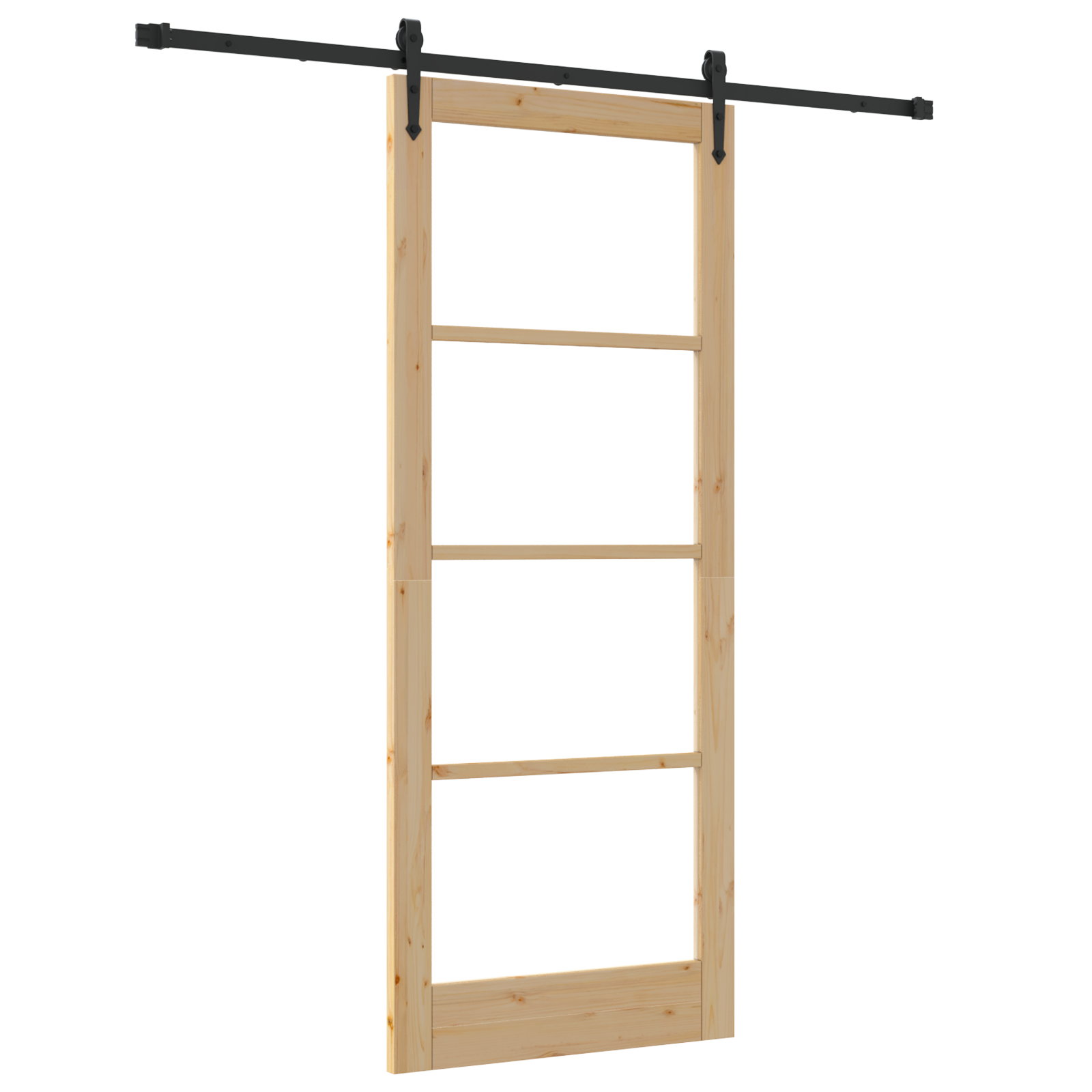 Set ușă glisantă vidaXL cu set de accesorii 86x211 cm din lemn masiv de pin Set ușă glisantă vidaXL cu set de accesorii 86x211 cm din lemn masiv de pin