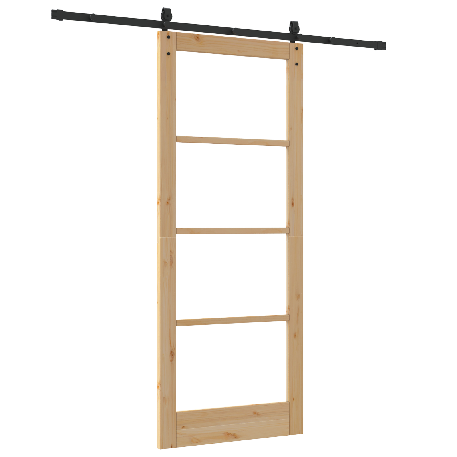 Set ușă glisantă vidaXL cu set de accesorii 86x211 cm din lemn masiv de pin Set ușă glisantă vidaXL cu set de accesorii 86x211 cm din lemn masiv de pin
