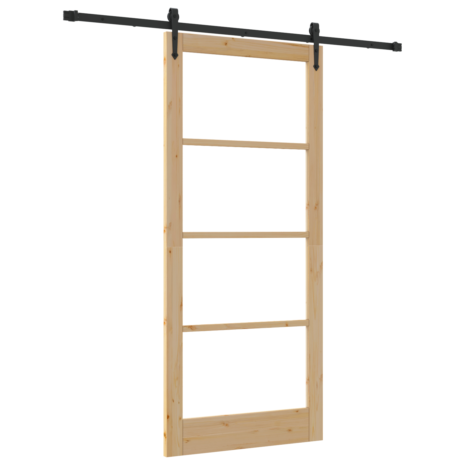 vidaXL Ușă glisantă Manual Maro 93 x 211 cm Lemn și metal