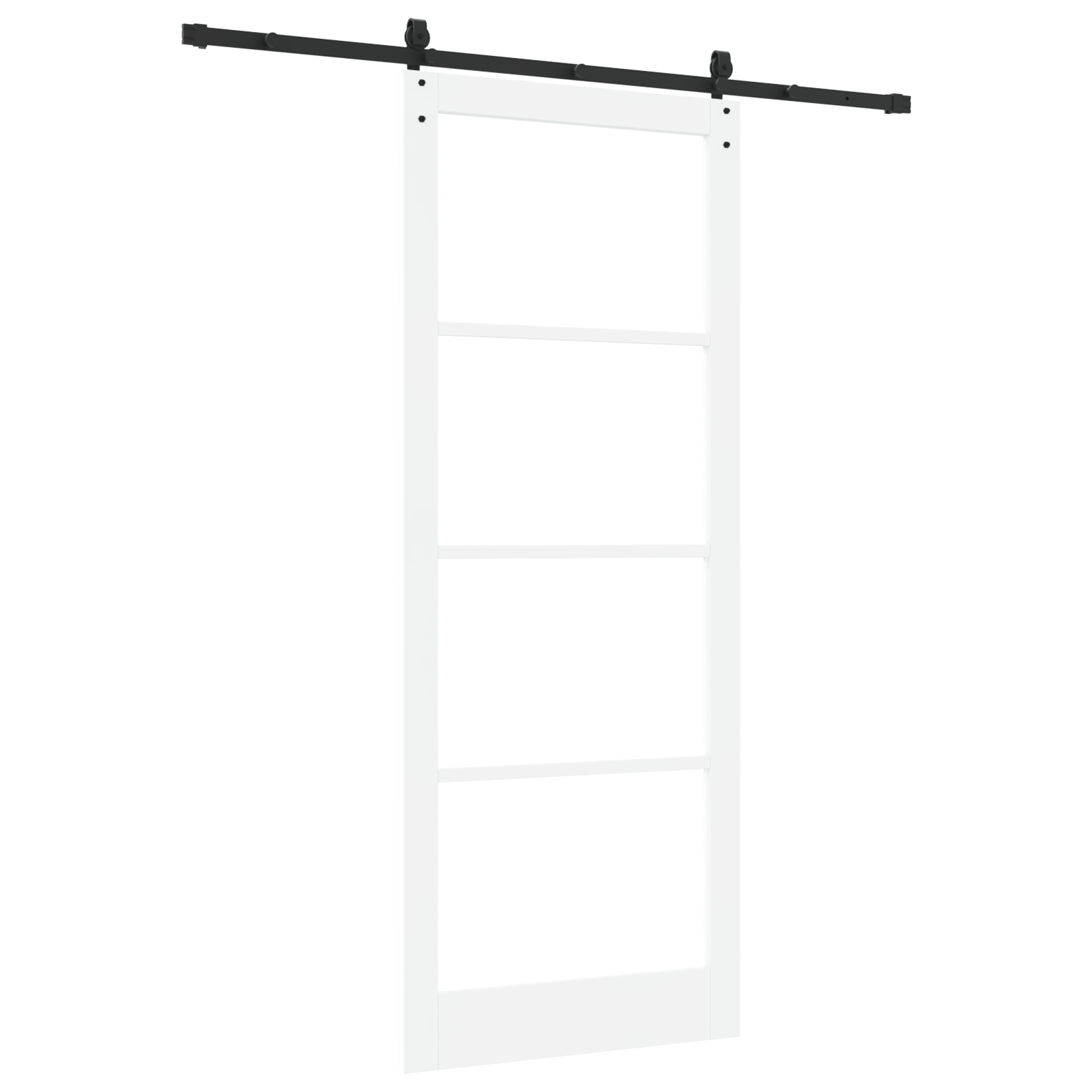 Set Ușă Glisantă vidaXL cu Accesorii Alb 93x232 cm Lemn Solid de Pin Set Ușă Glisantă vidaXL cu Accesorii Alb 93x232 cm Lemn Solid de Pin