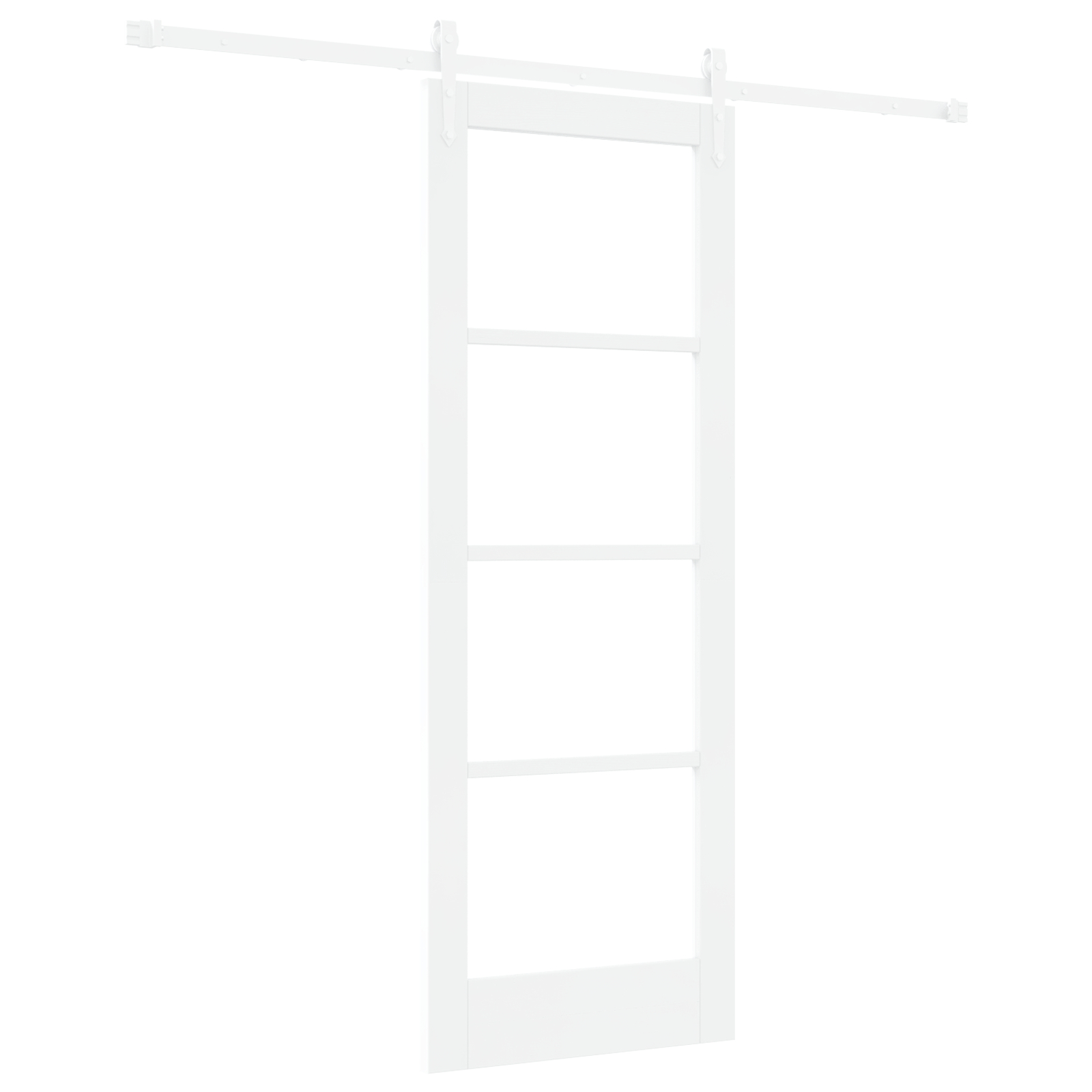 vidaXL Ușă glisantă Manual Alb 73.5 x 198.5 cm Lemn și metal