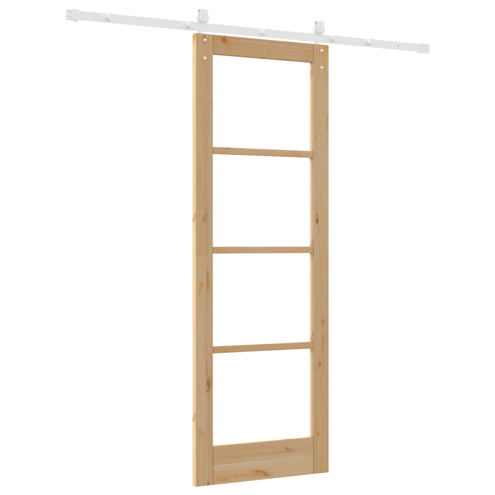 Set ușă glisantă vidaXL cu set de accesorii 73.5x211 cm Lemn masiv de pin