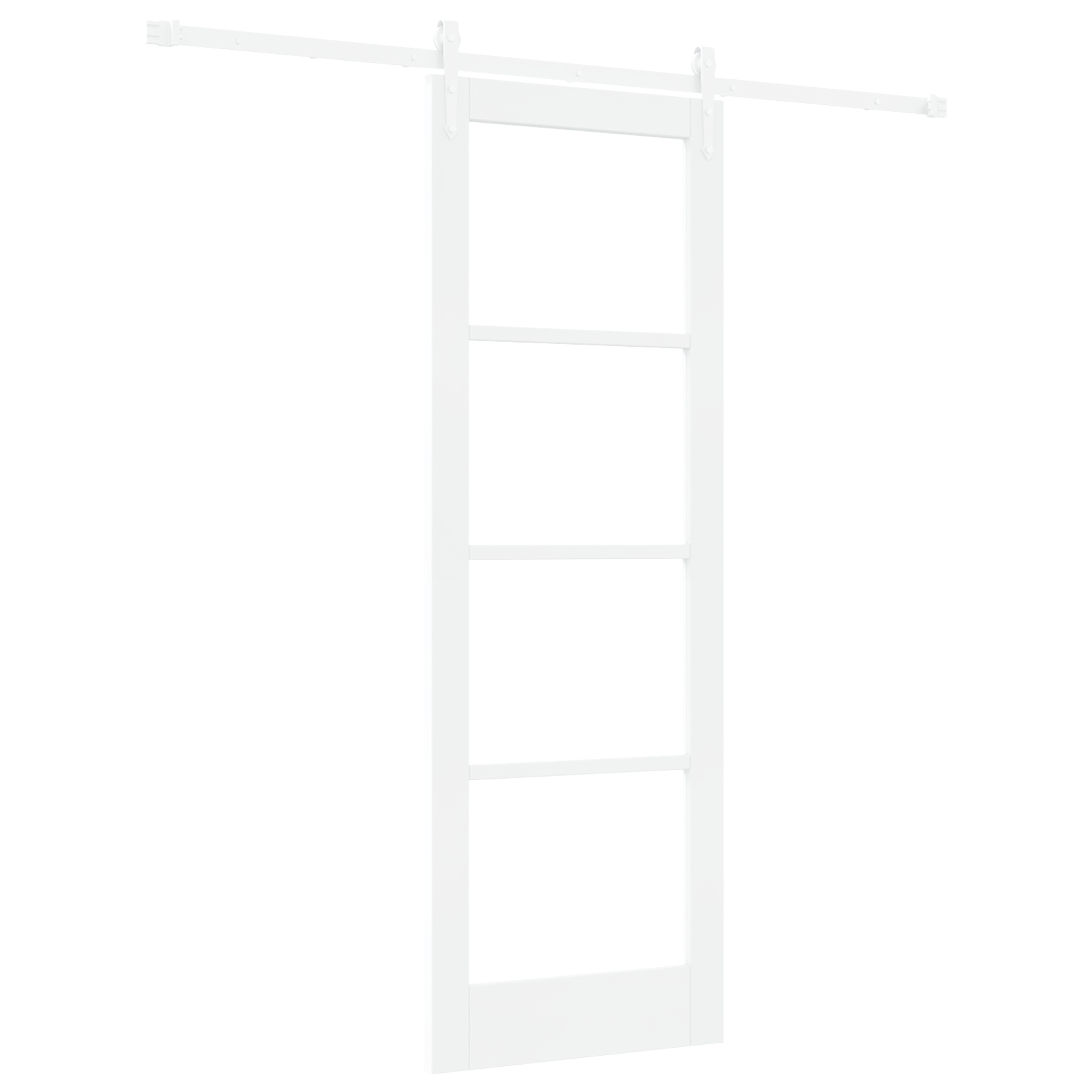 vidaXL Ușă glisantă Manual Alb 73.5 x 211 cm Lemn și metal vidaXL Ușă glisantă Manual Alb 73.5 x 211 cm Lemn și metal