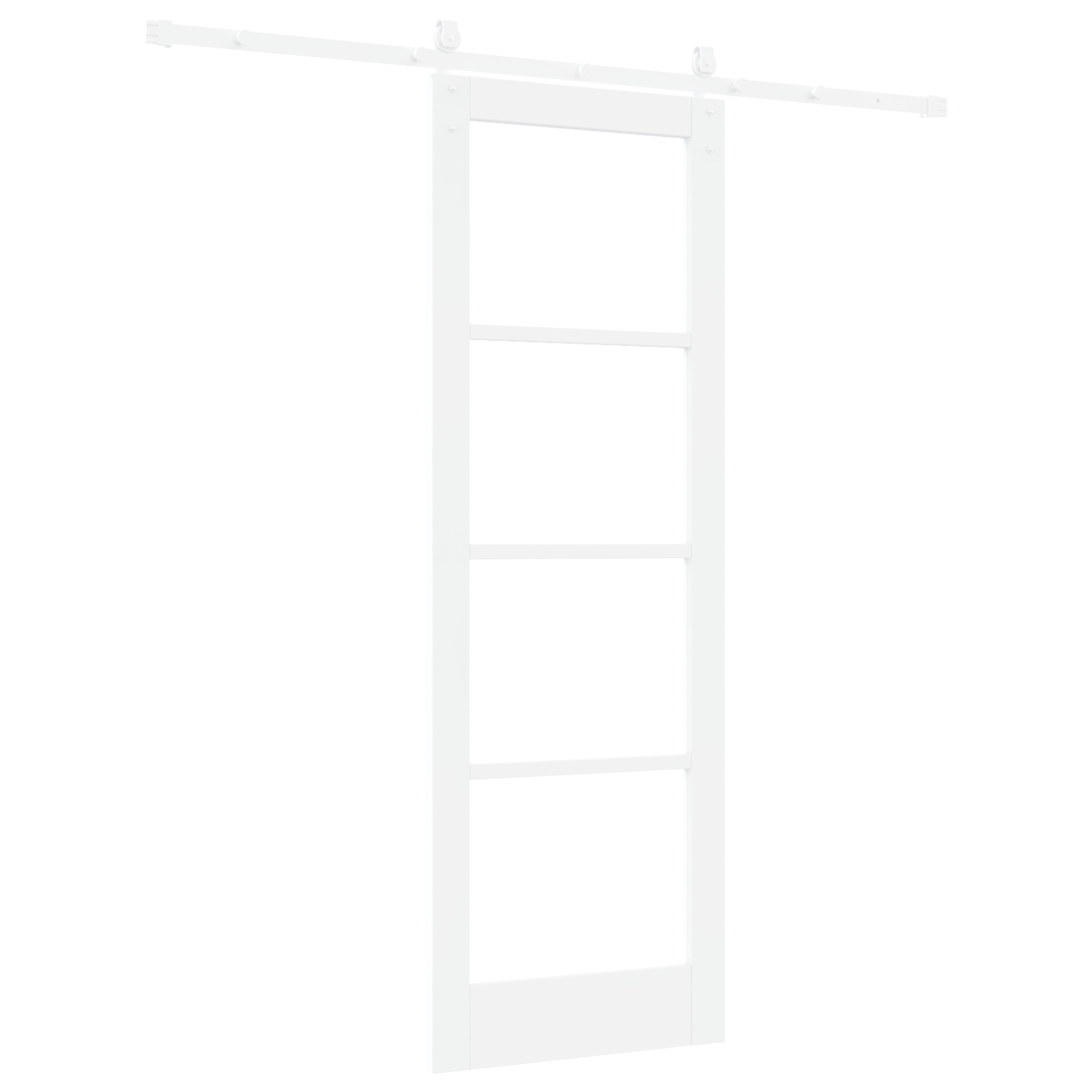 vidaXL Ușă glisantă Manual Alb 73.5 x 211 cm Lemn și metal vidaXL Ușă glisantă Manual Alb 73.5 x 211 cm Lemn și metal