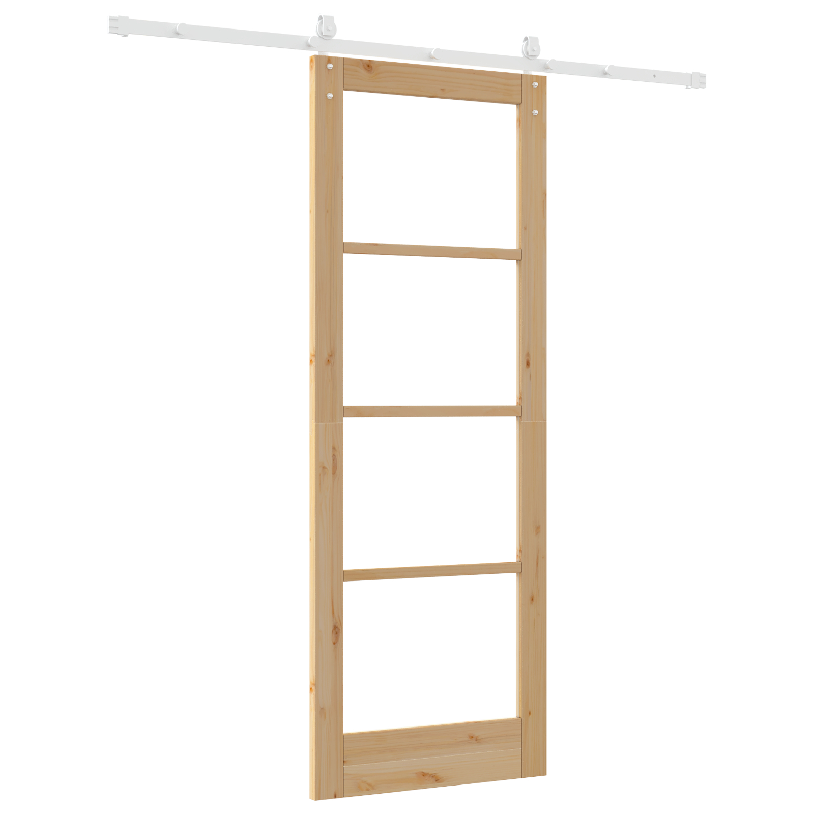 Set de uși glisante vidaXL cu hardware 78x211 cm din lemn de pin solid Set de uși glisante vidaXL cu hardware 78x211 cm din lemn de pin solid