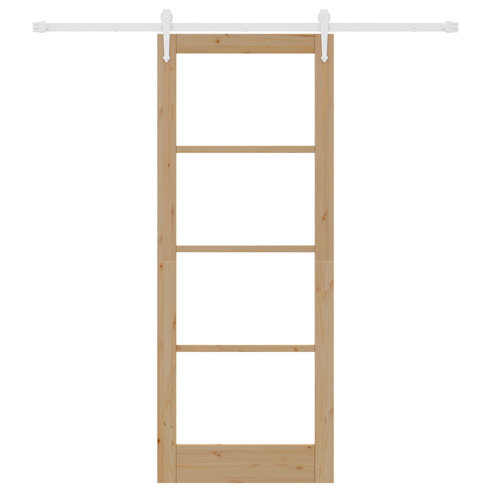 Set ușă glisantă vidaXL cu hardware 83x211 cm din lemn masiv de pin