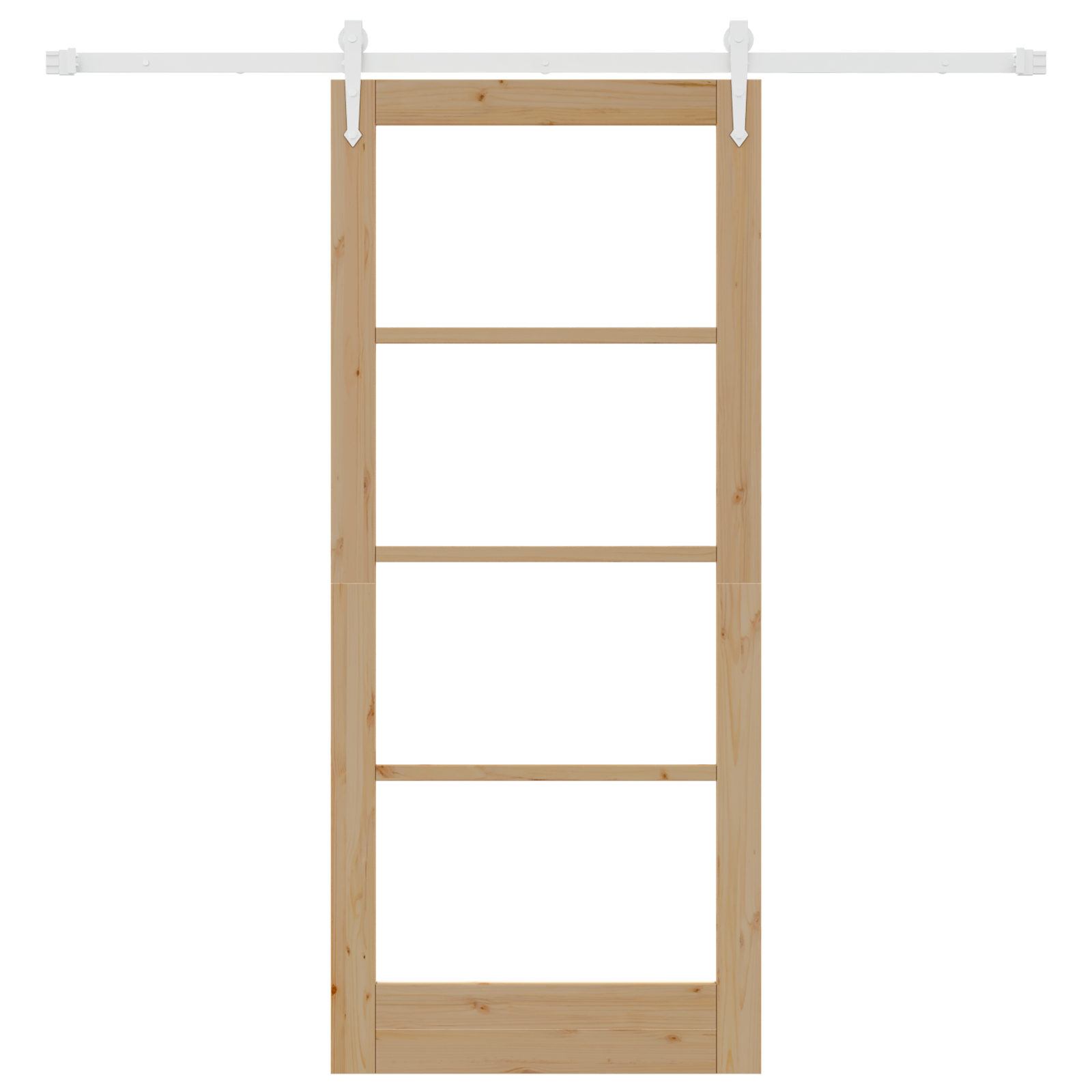 Set ușă glisantă vidaXL cu hardware 86x198.5 cm Lemn masiv din pin