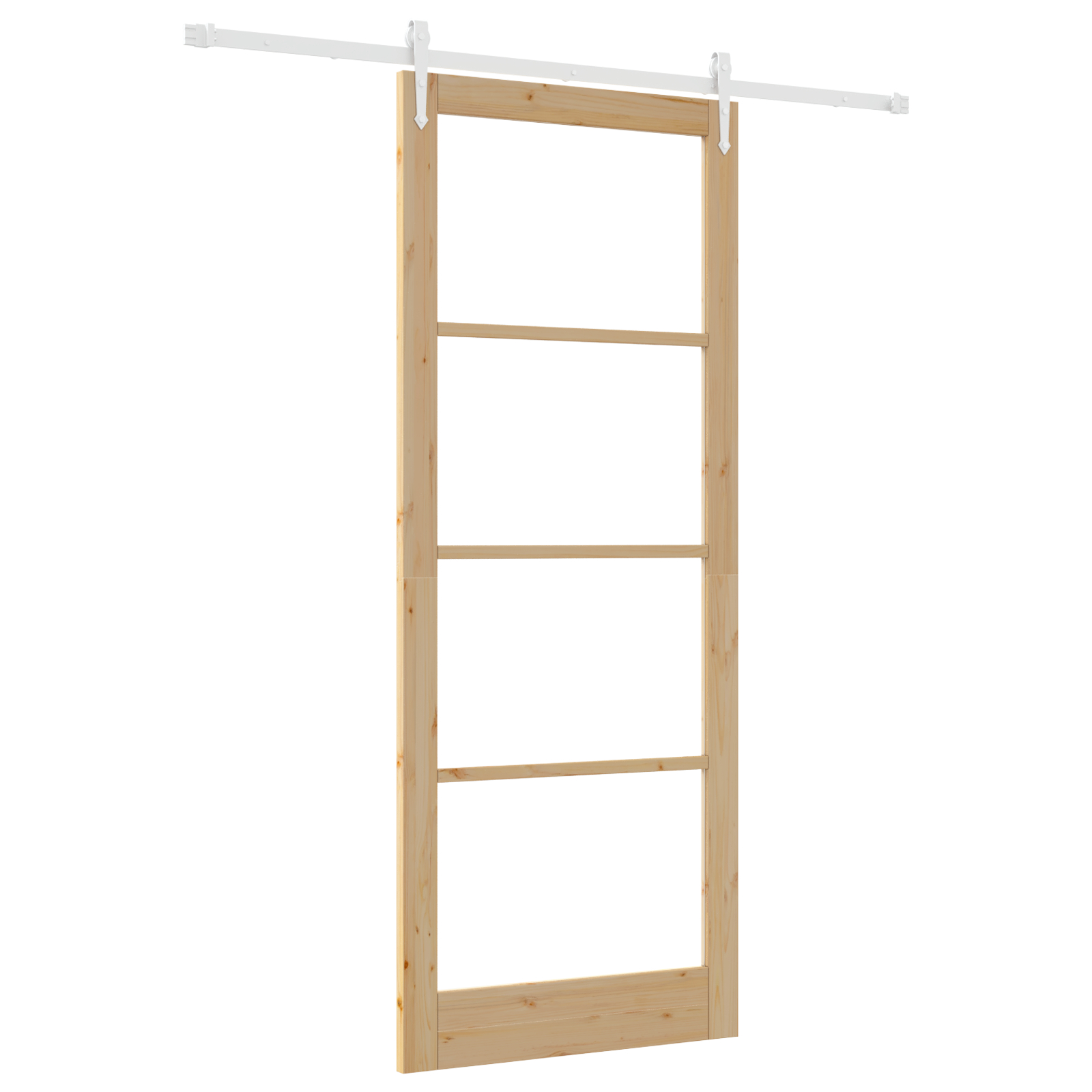 Set Ușă Glisantă vidaXL cu Kit de Feronerie 93x232 cm Lemn Masiv Pin