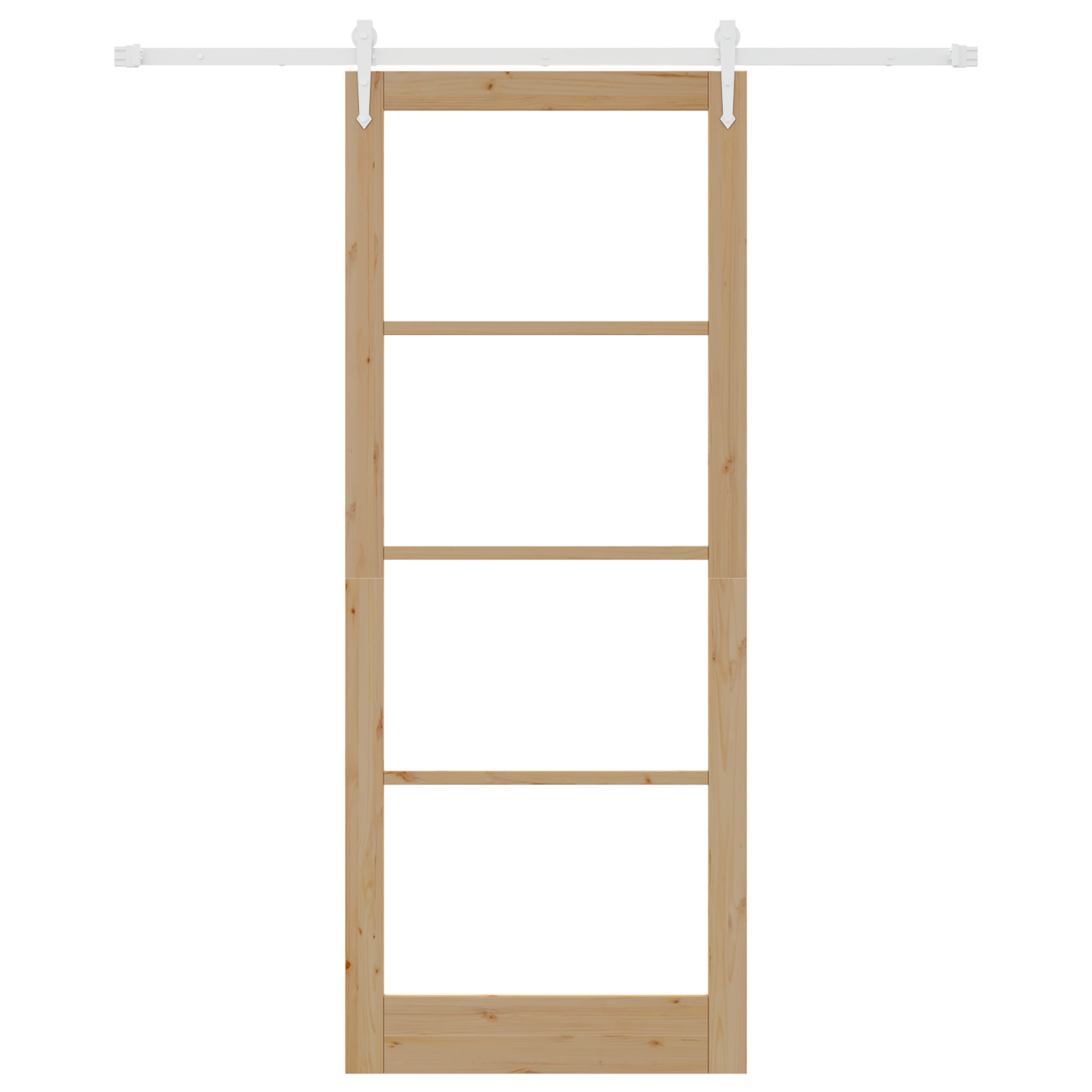 Set Ușă Glisantă vidaXL cu Kit de Feronerie 93x232 cm Lemn Masiv Pin