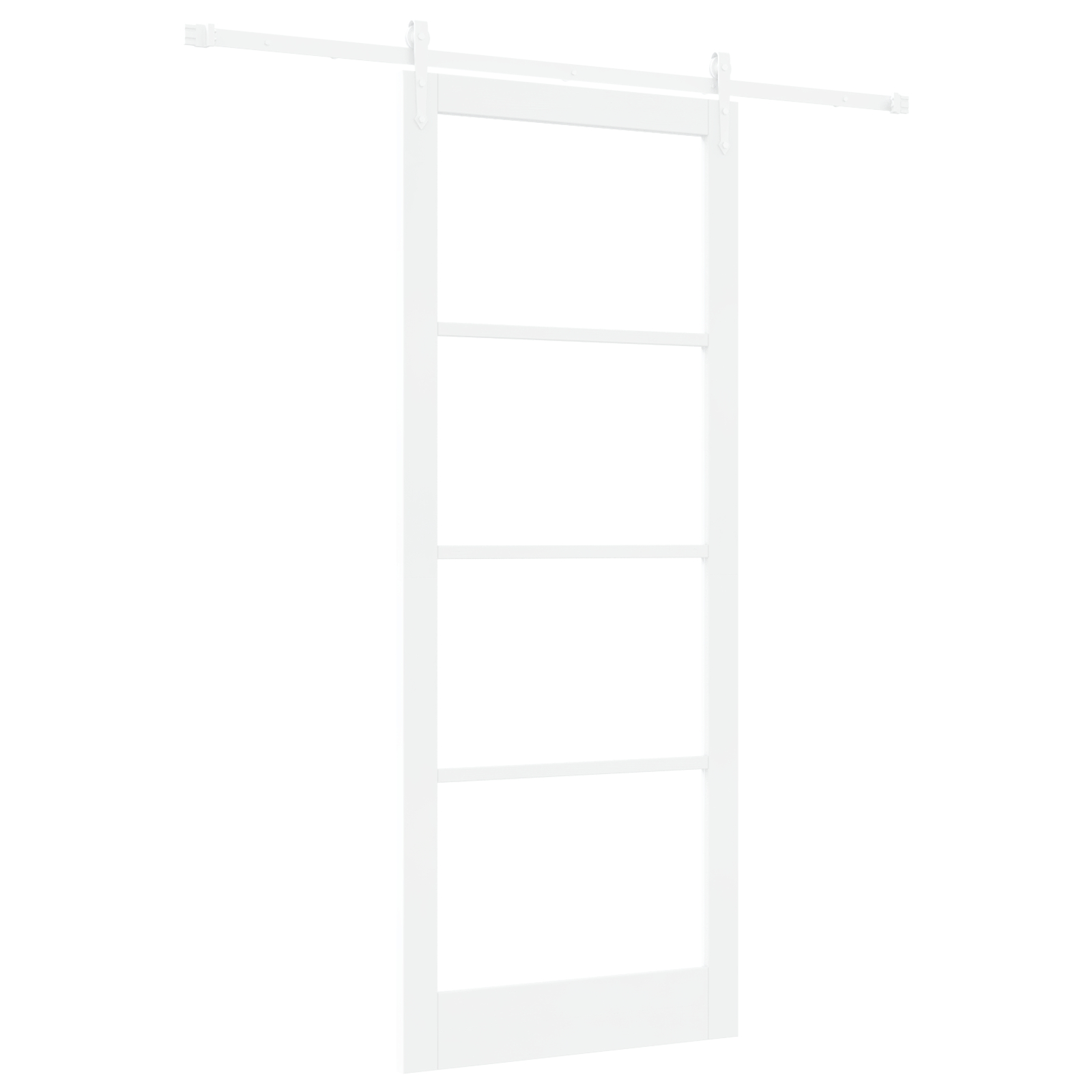 Set ușă glisantă vidaXL cu kit de montaj Alb 93x232 cm Lemn Solid Pin Set ușă glisantă vidaXL cu kit de montaj Alb 93x232 cm Lemn Solid Pin