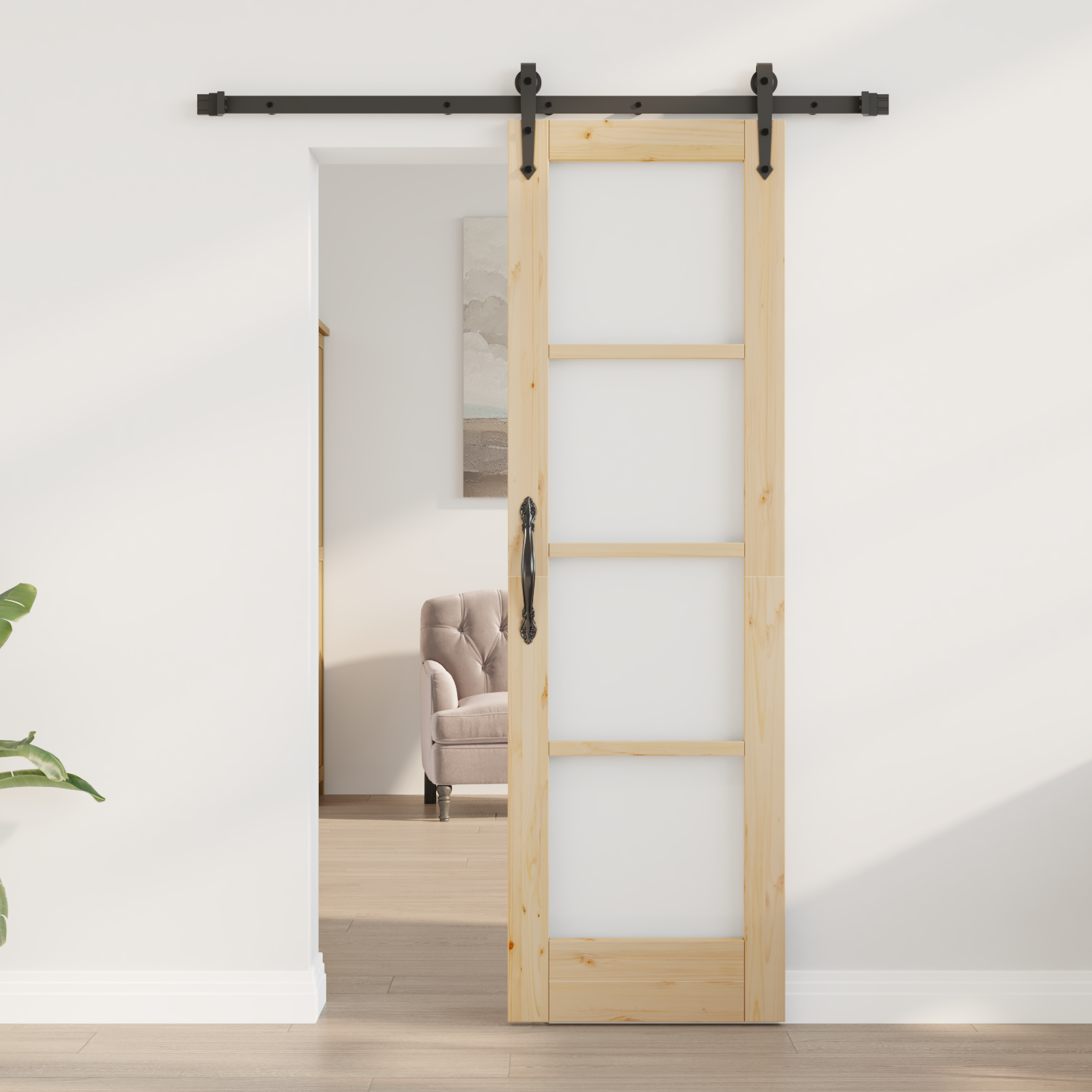 Ușa culisantă vidaXL cu set de accesorii "ORKDAL" 61x198.5 cm Ușa culisantă vidaXL cu set de accesorii "ORKDAL" 61x198.5 cm