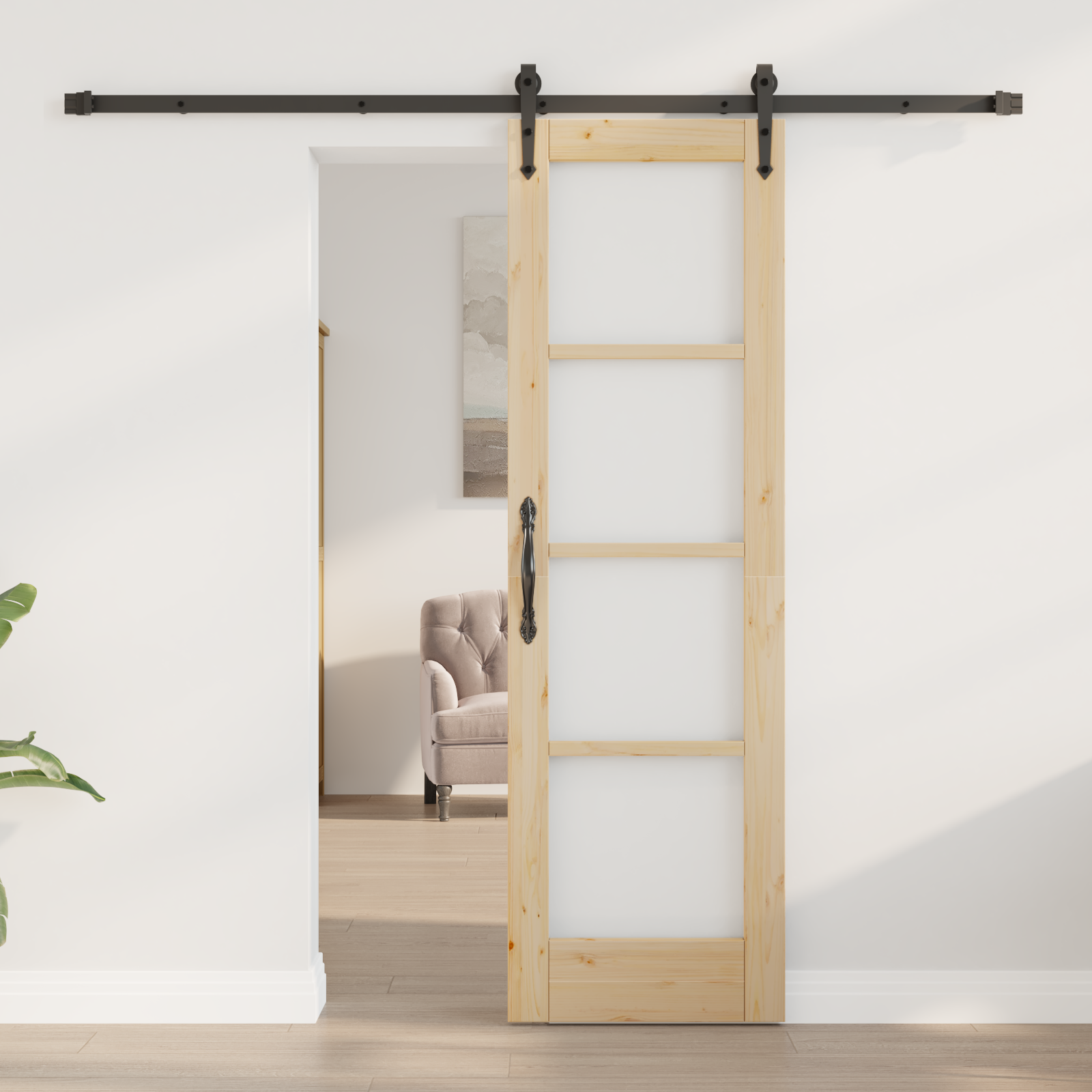 vidaXL Ușă glisantă Manual ORKDAL Maro 61 x 198.5 cm Lemn și metal vidaXL Ușă glisantă Manual ORKDAL Maro 61 x 198.5 cm Lemn și metal