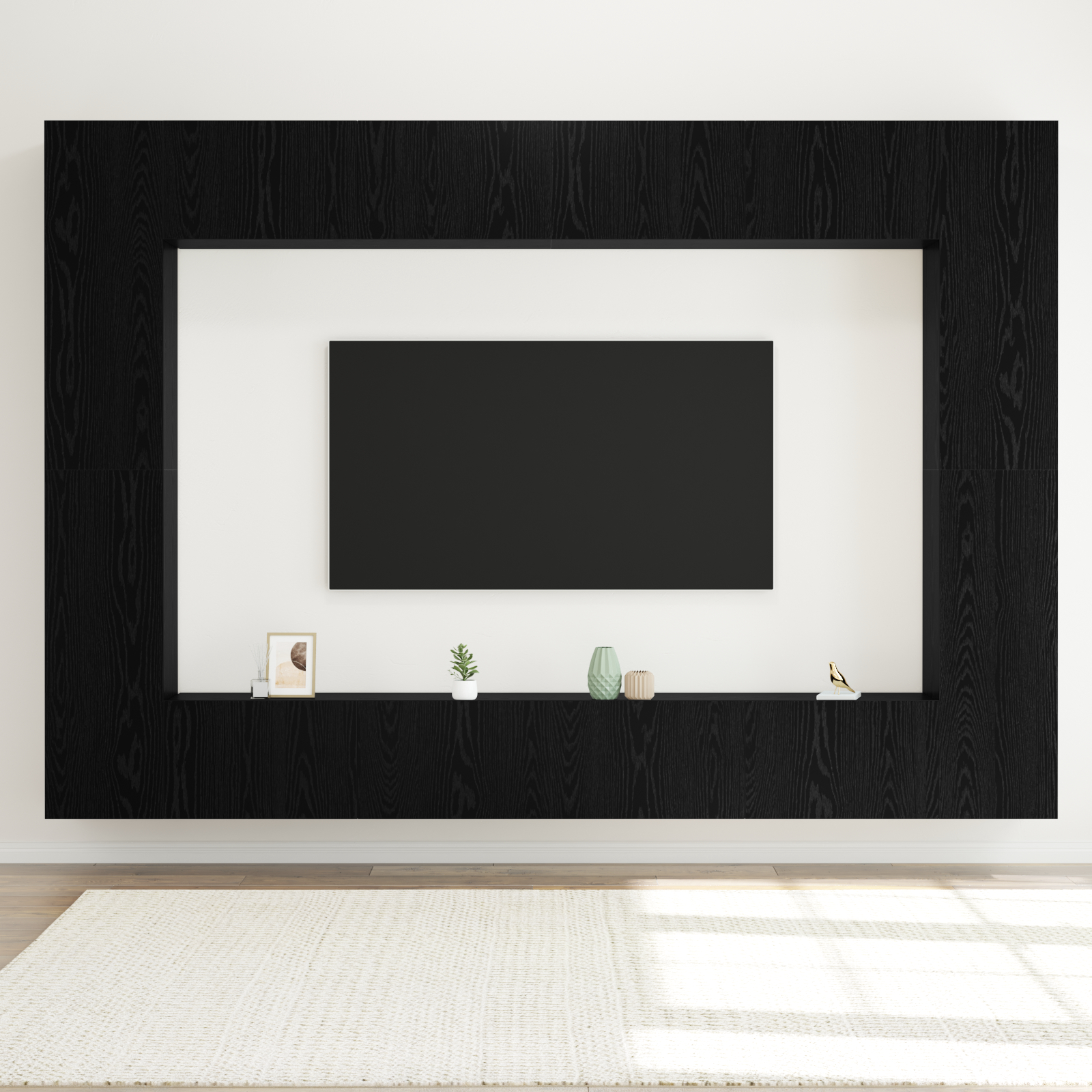 vidaXL Set comodă TV 8 pcs Stejar negru 100 x 30 x 30 cm Lemn compozit vidaXL Set comodă TV 8 pcs Stejar negru 100 x 30 x 30 cm Lemn compozit