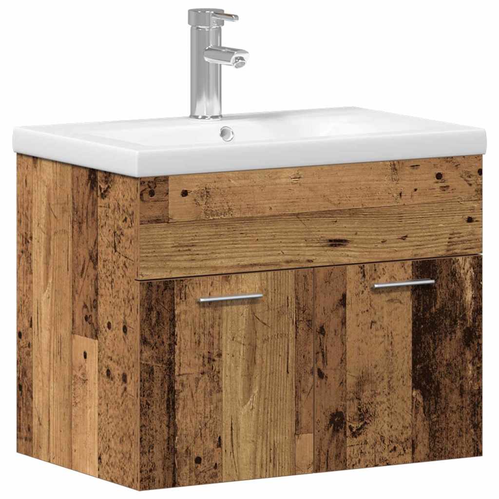 vidaXL Seturi Altele Maro, Alb 60 x 38.5 x 46 cm Lemn masiv, Ceramica