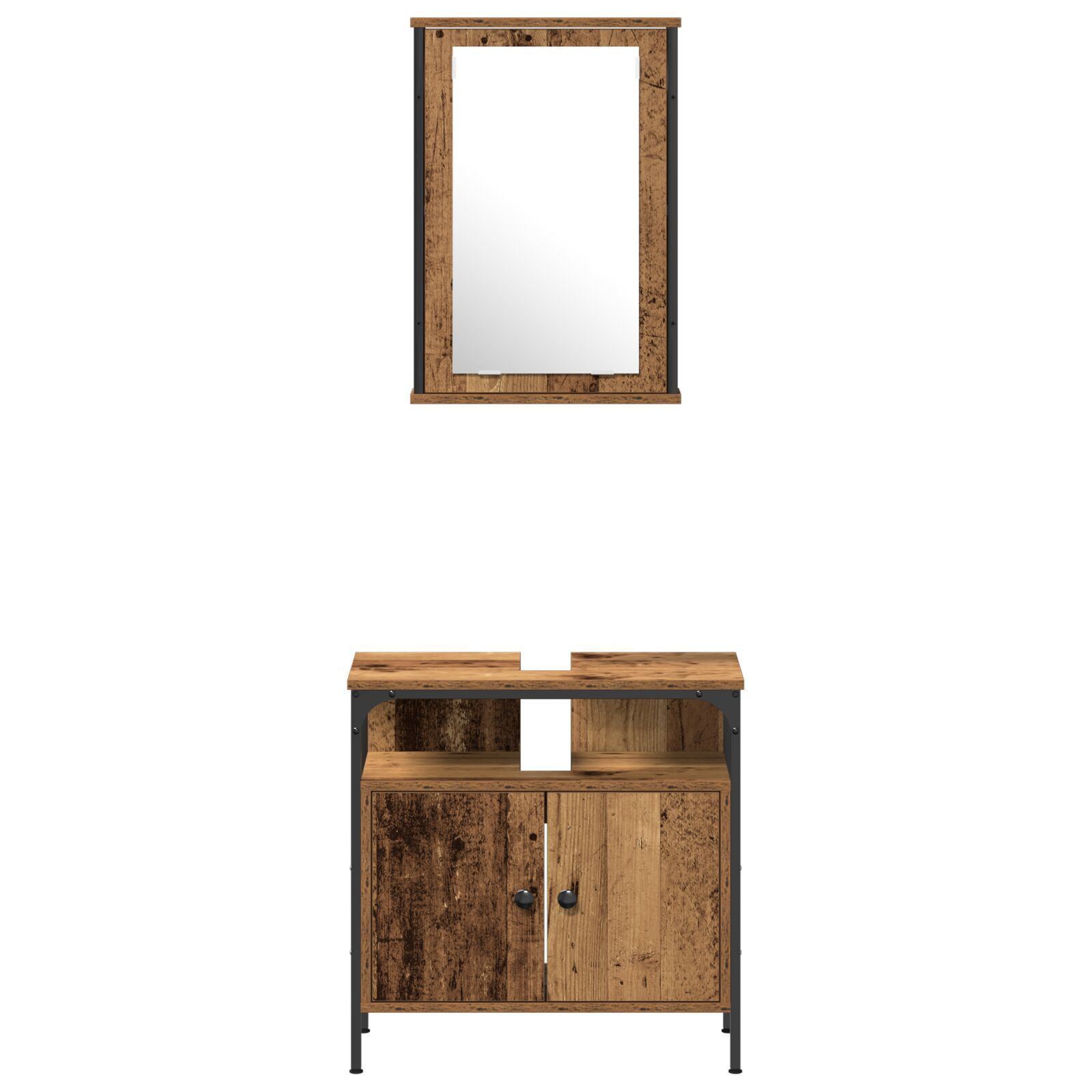 vidaXL Set de mobilier pentru baie 3 pcs Maro 33 x 33 x 120.5 cm vidaXL Set de mobilier pentru baie 3 pcs Maro 33 x 33 x 120.5 cm