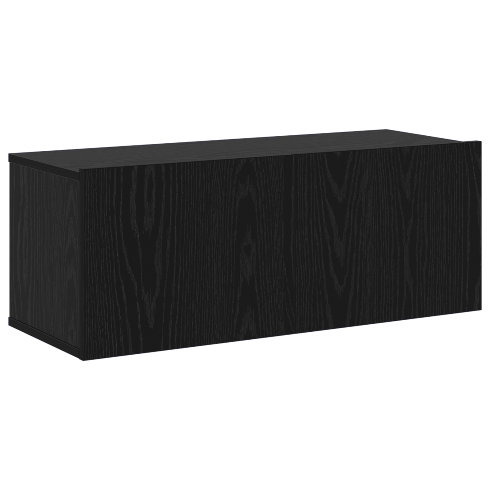 vidaXL Set TV de 8 piese – montat pe perete, stejar negru, lemn compus